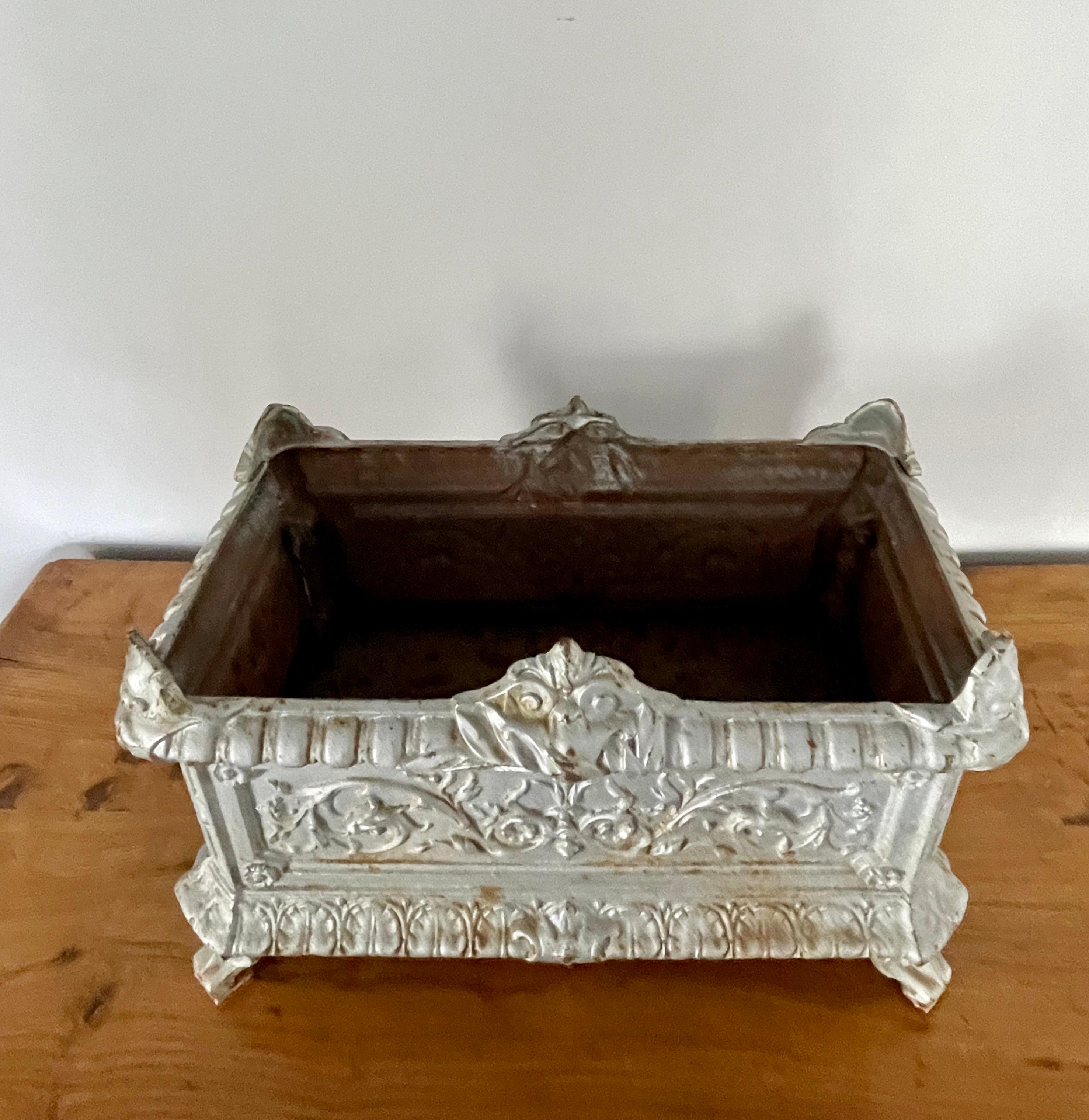 Stunning 19th C French Cast Iron Jardinière For Sale 5
