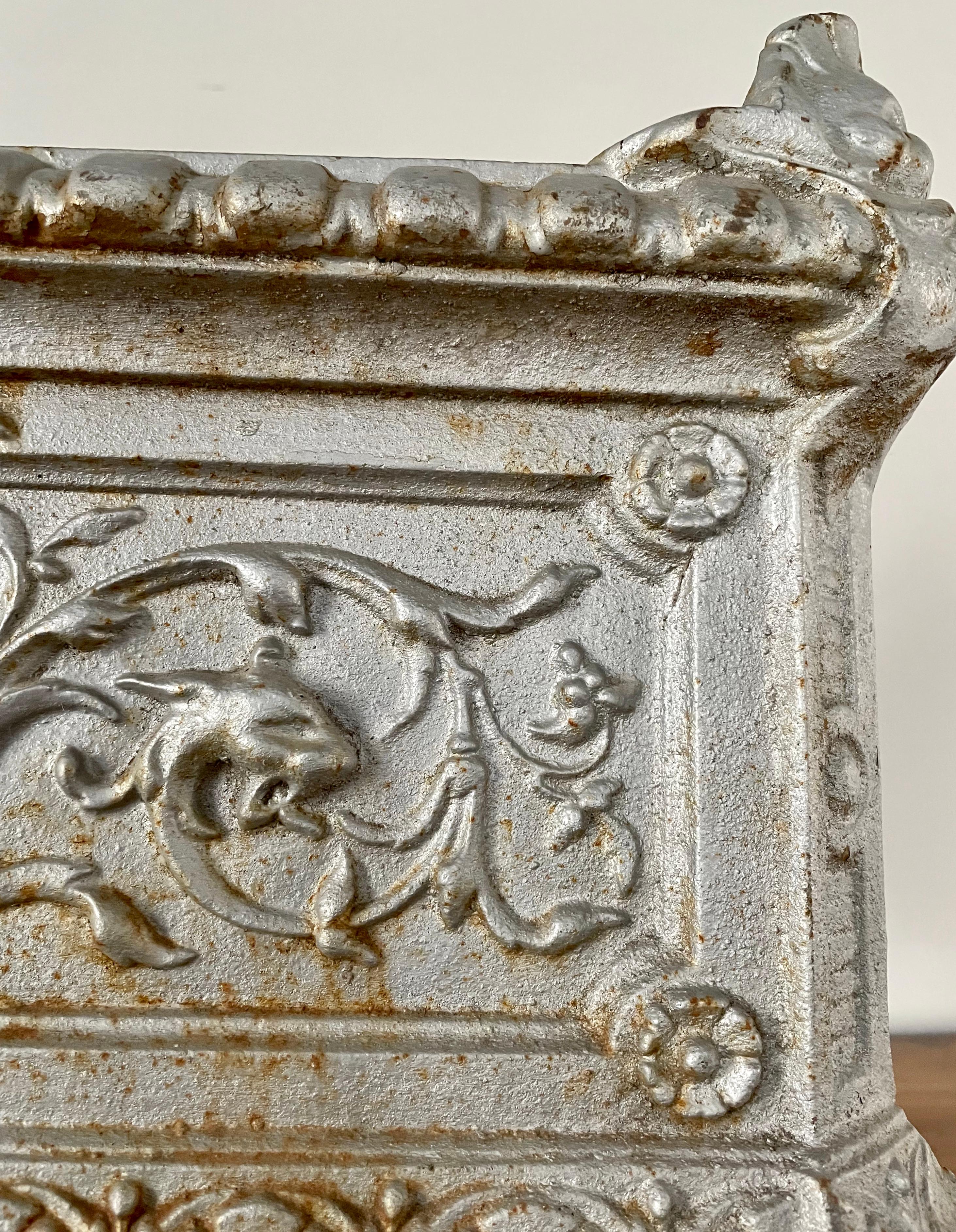 Stunning 19th C French Cast Iron Jardinière For Sale 8
