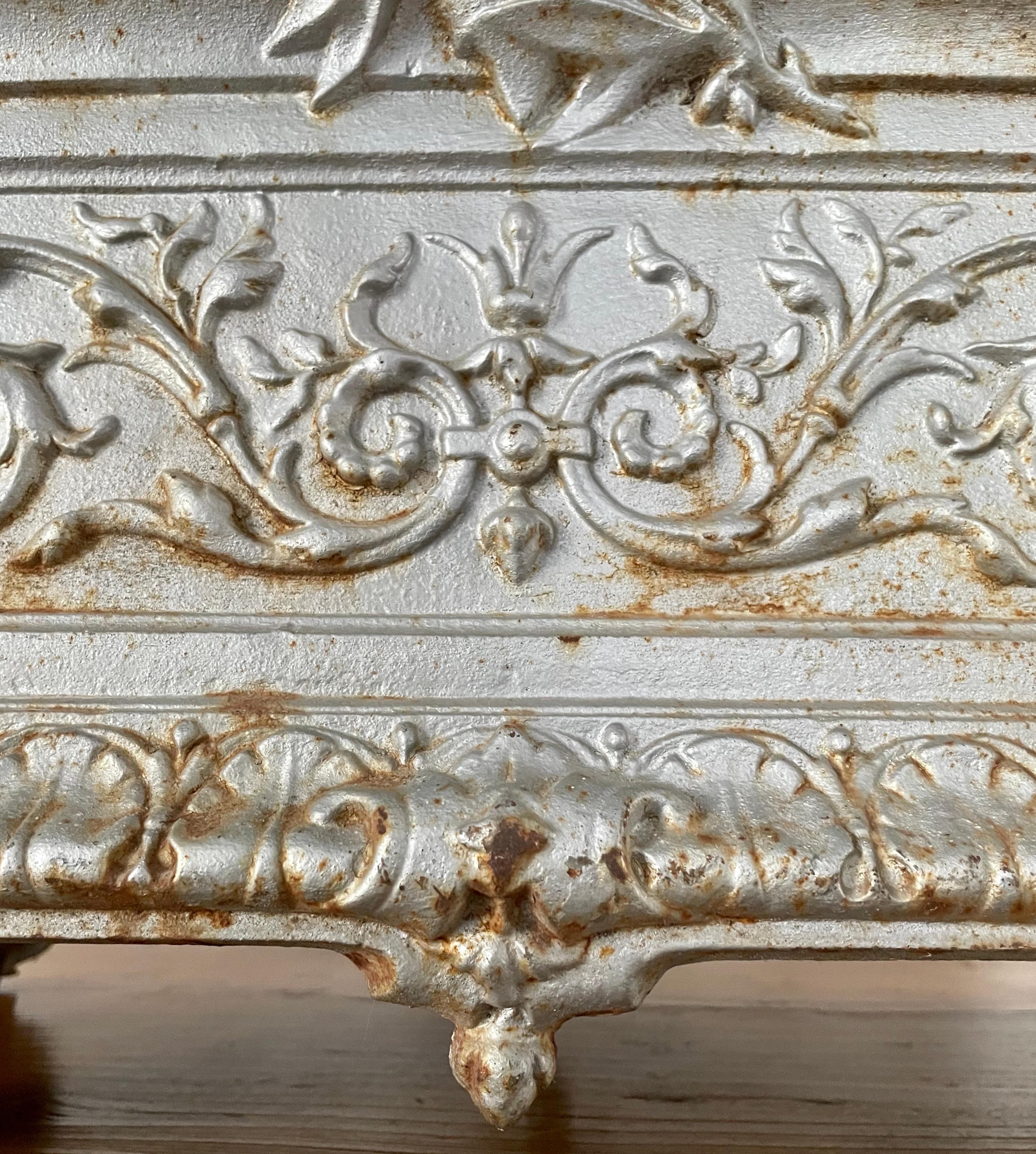 Stunning 19th C French Cast Iron Jardinière For Sale 10