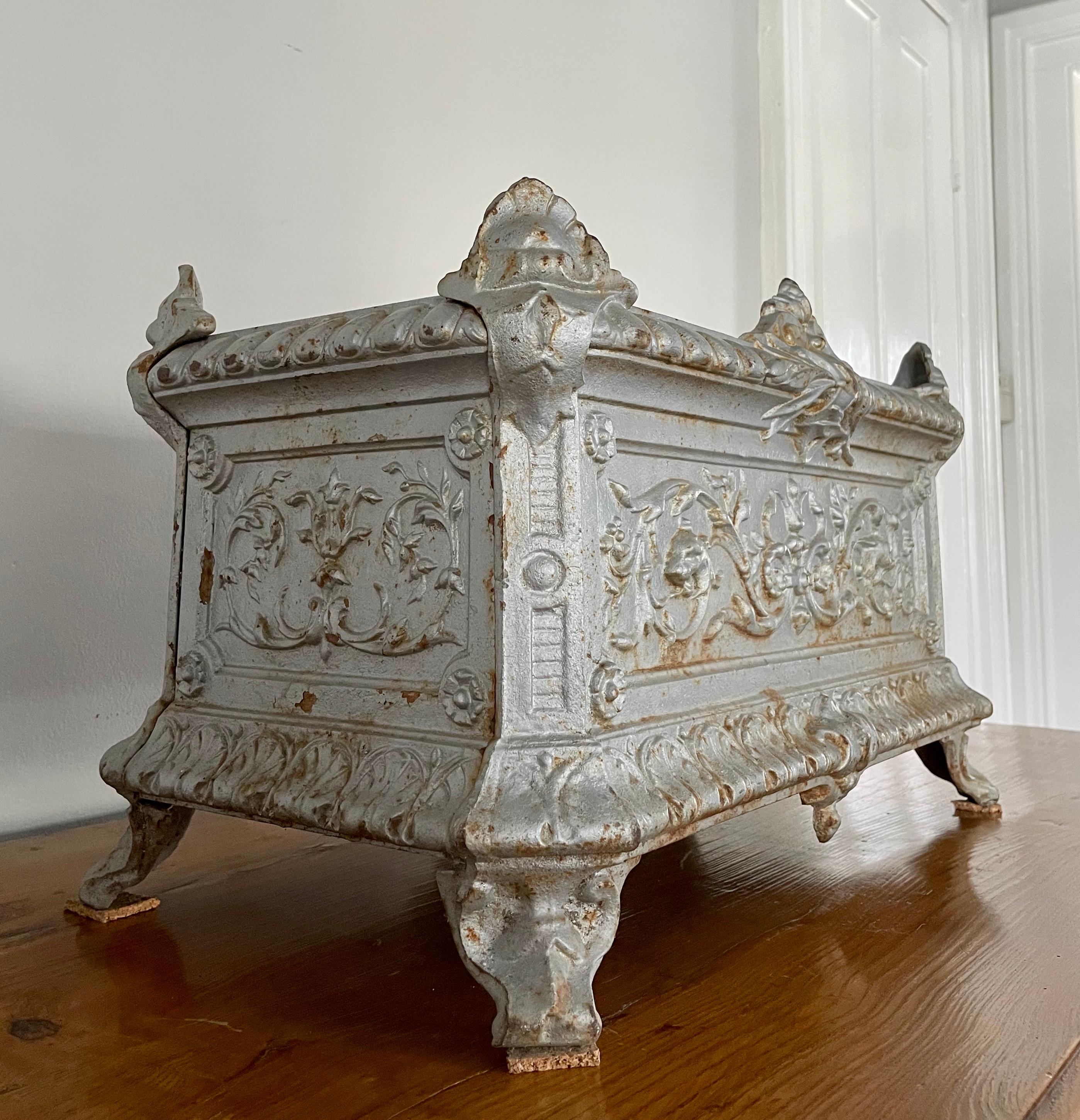 Beaux Arts Stunning 19th C French Cast Iron Jardinière For Sale