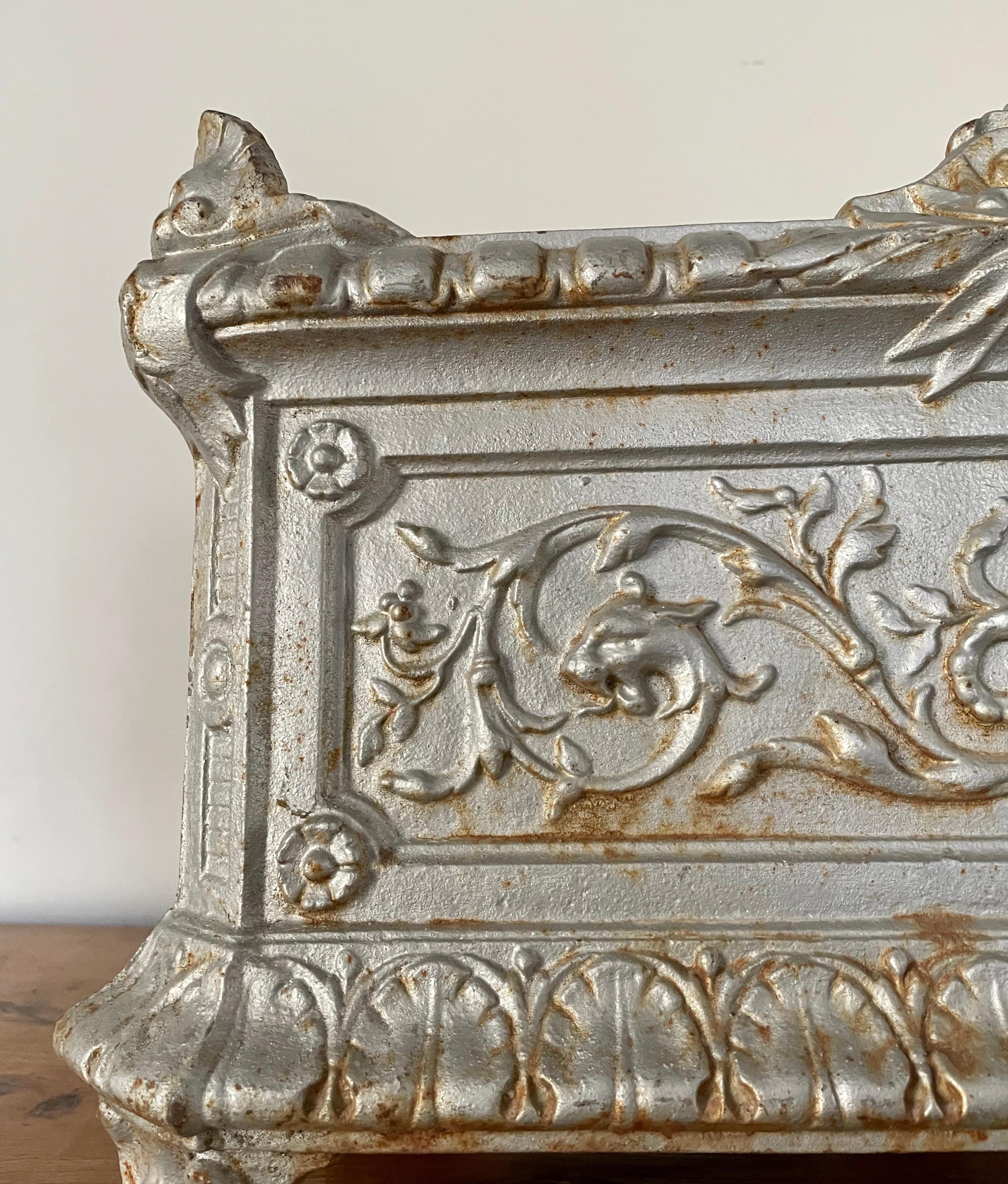 Stunning 19th C French Cast Iron Jardinière For Sale 2
