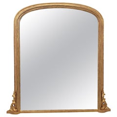 Stunning 19th Century Elegant Arch Top Giltwood Mirror