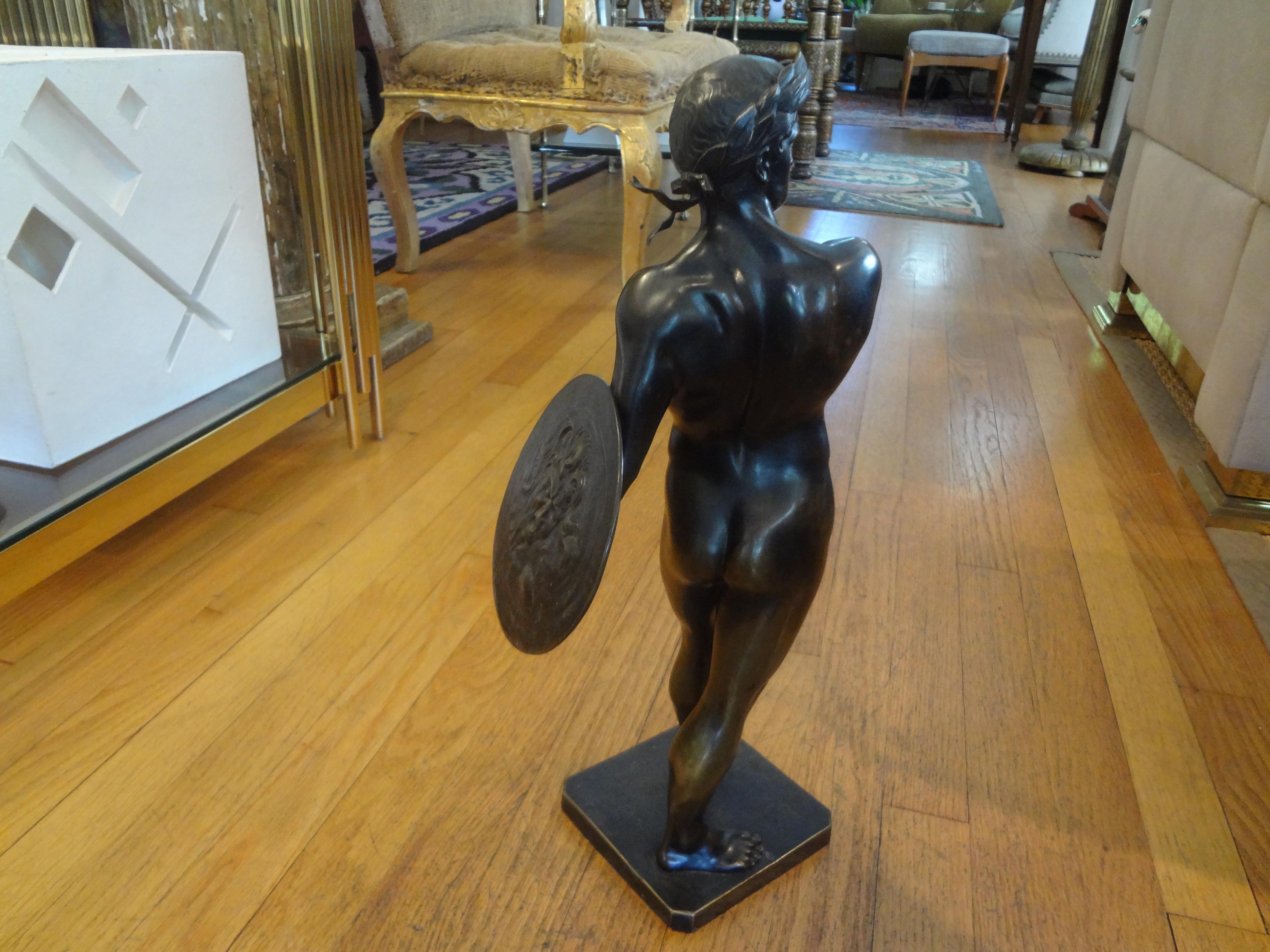 Stunning 19th Century French Bronze Sculpture of a Gladiator 6