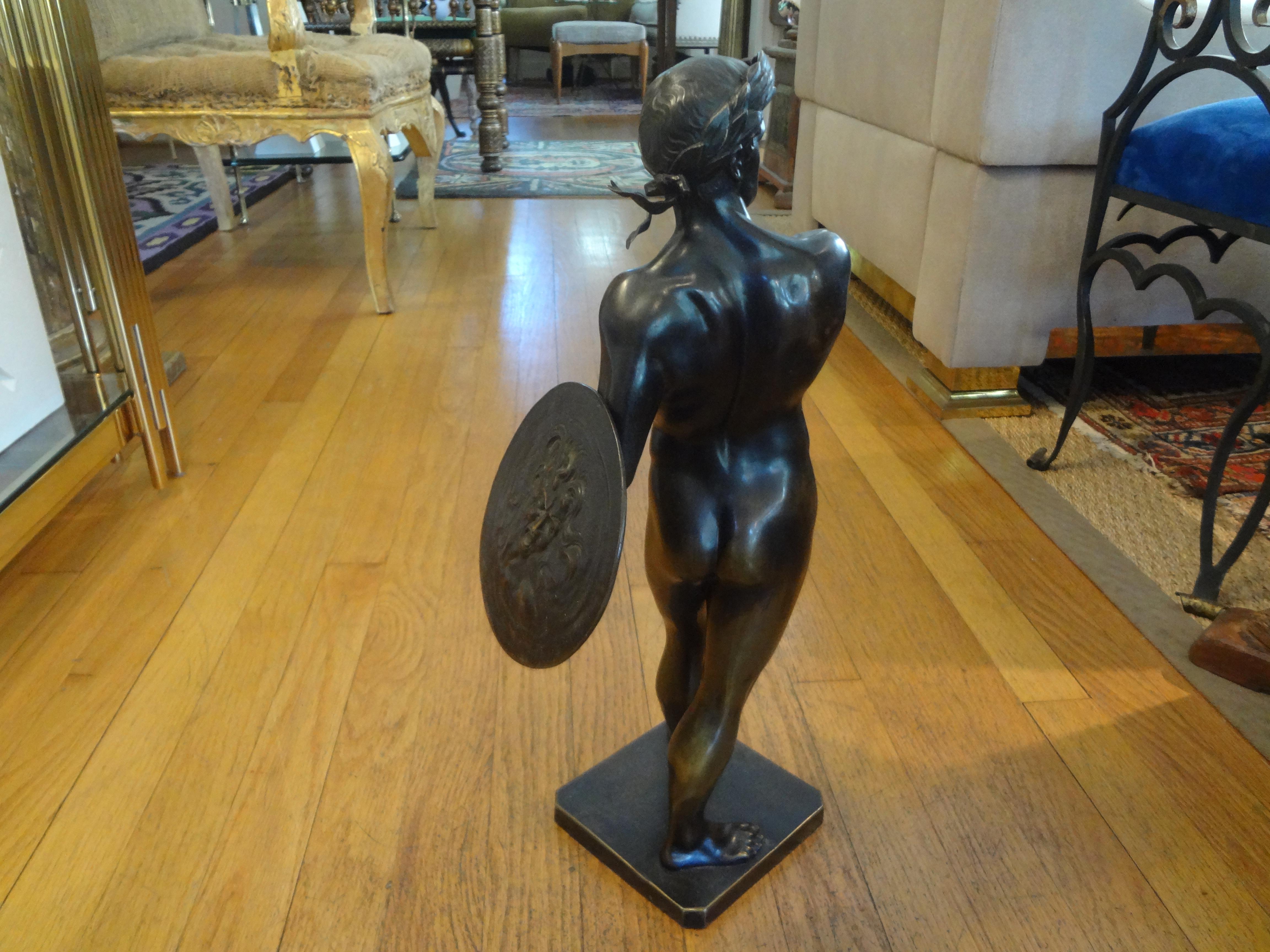 Stunning 19th Century French Bronze Sculpture of a Gladiator 2