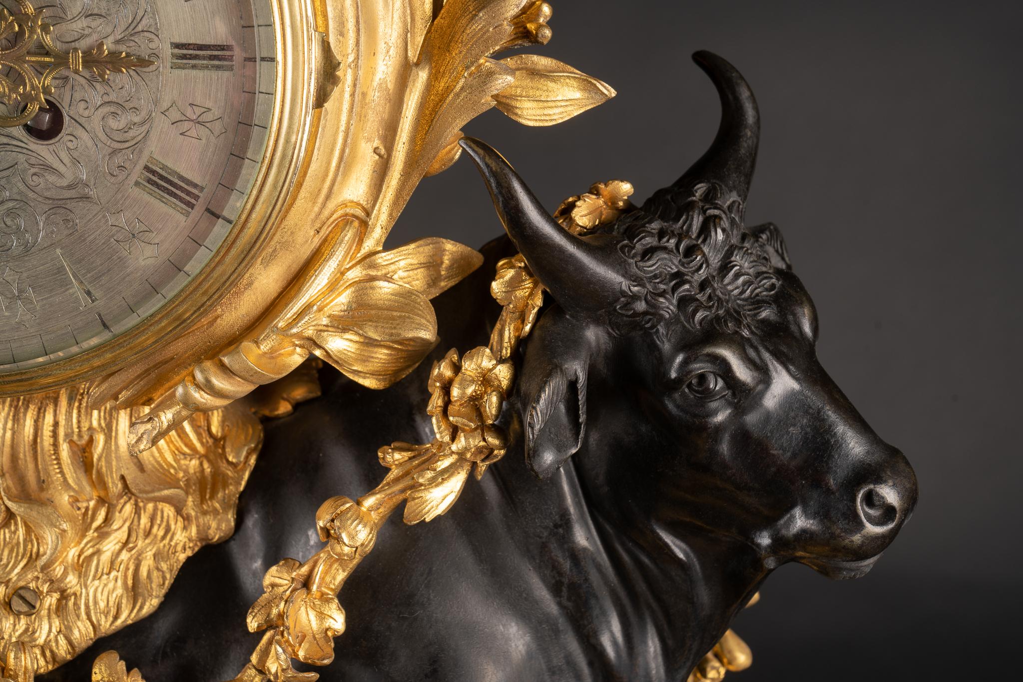 Superbe horloge française Louis XV du 19ème siècle en vente 5