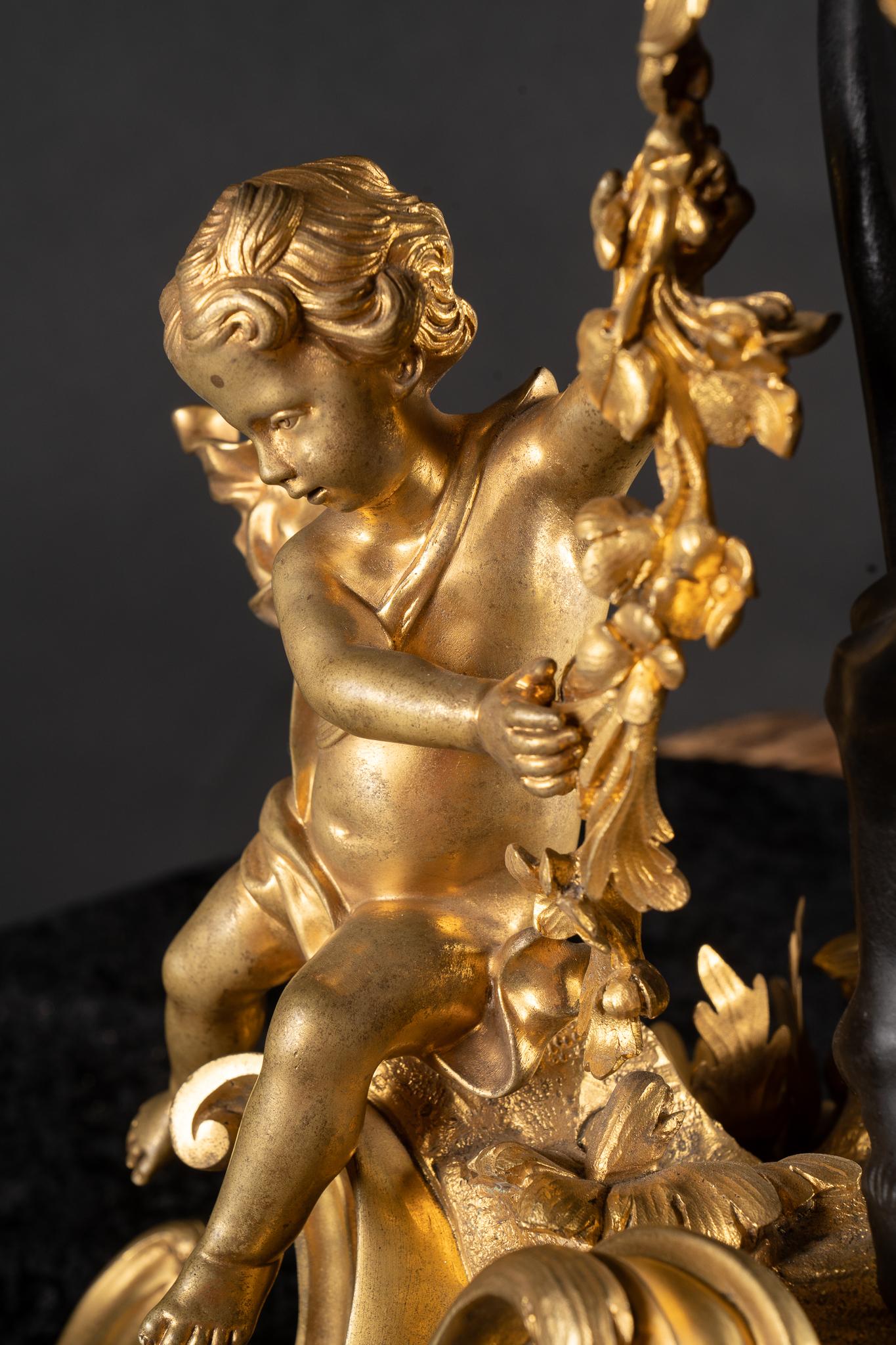 Superbe horloge française Louis XV du 19ème siècle en vente 6