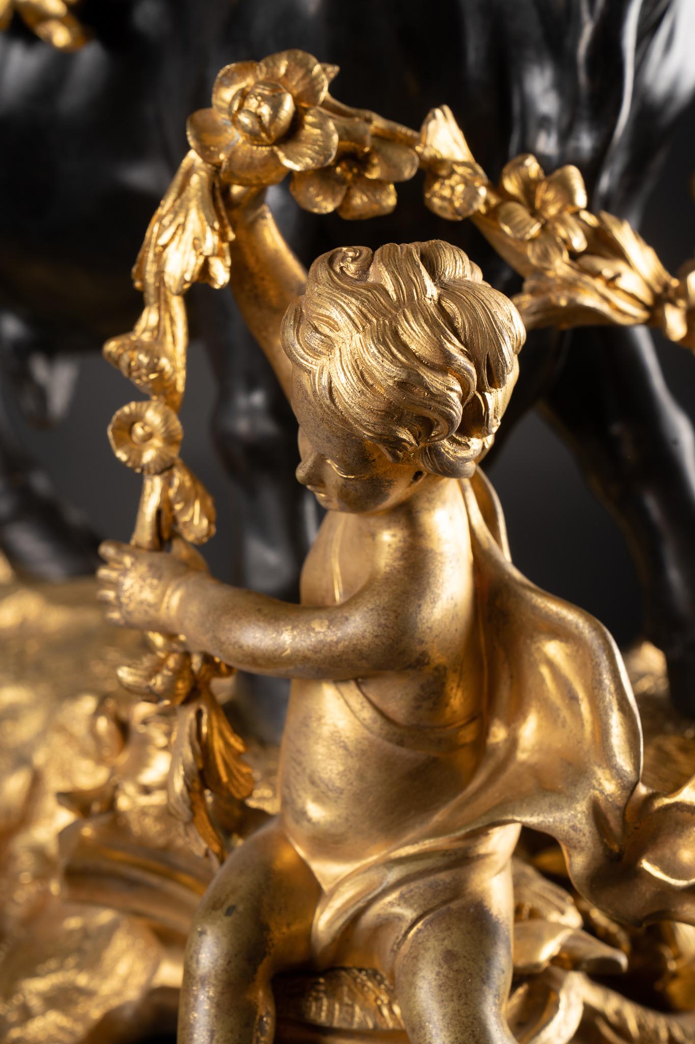 Superbe horloge française Louis XV du 19ème siècle en vente 8