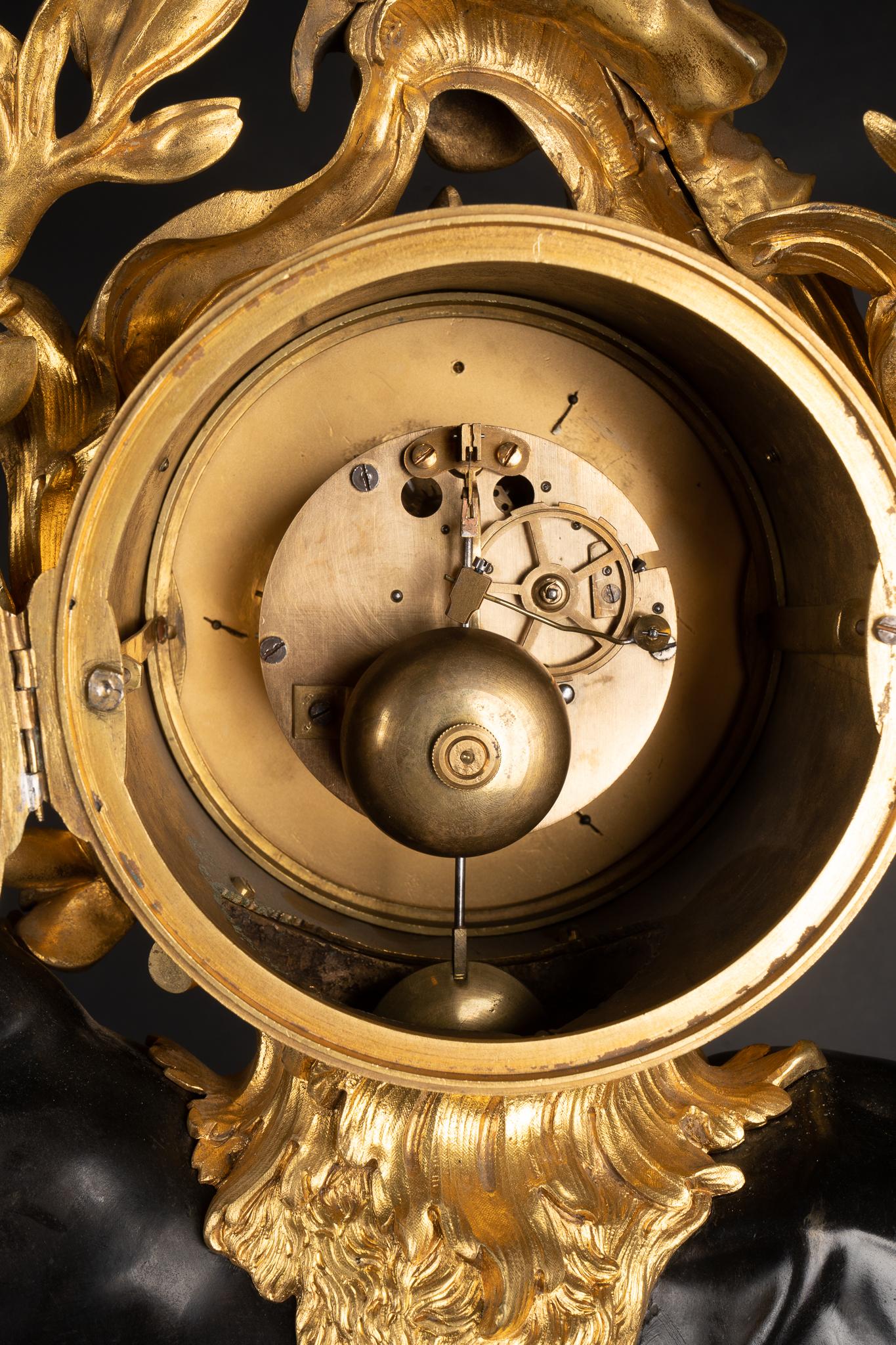 Superbe horloge française Louis XV du 19ème siècle en vente 10