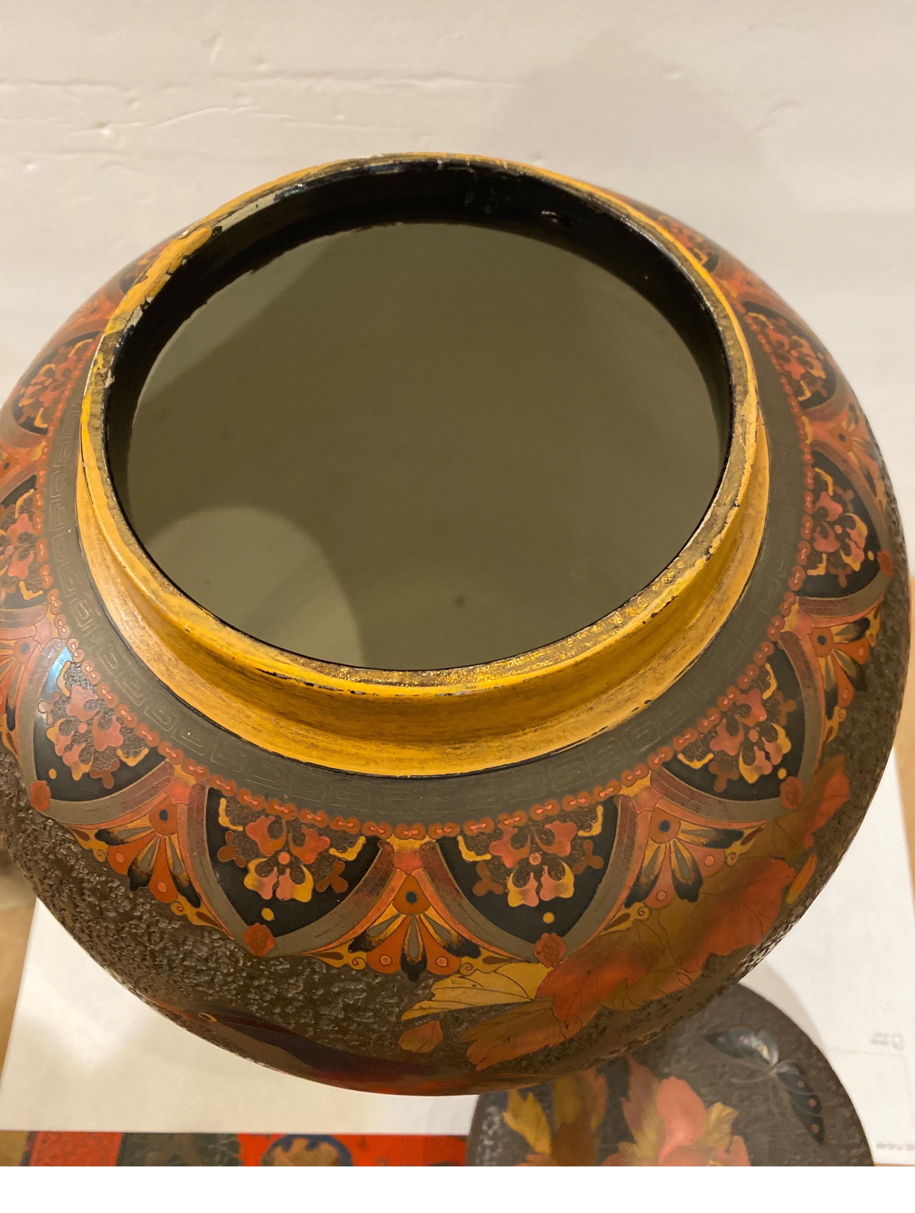 Stunning 19th Century Japanese Cloisonné over Porcelain Totai Ginger Jar 4