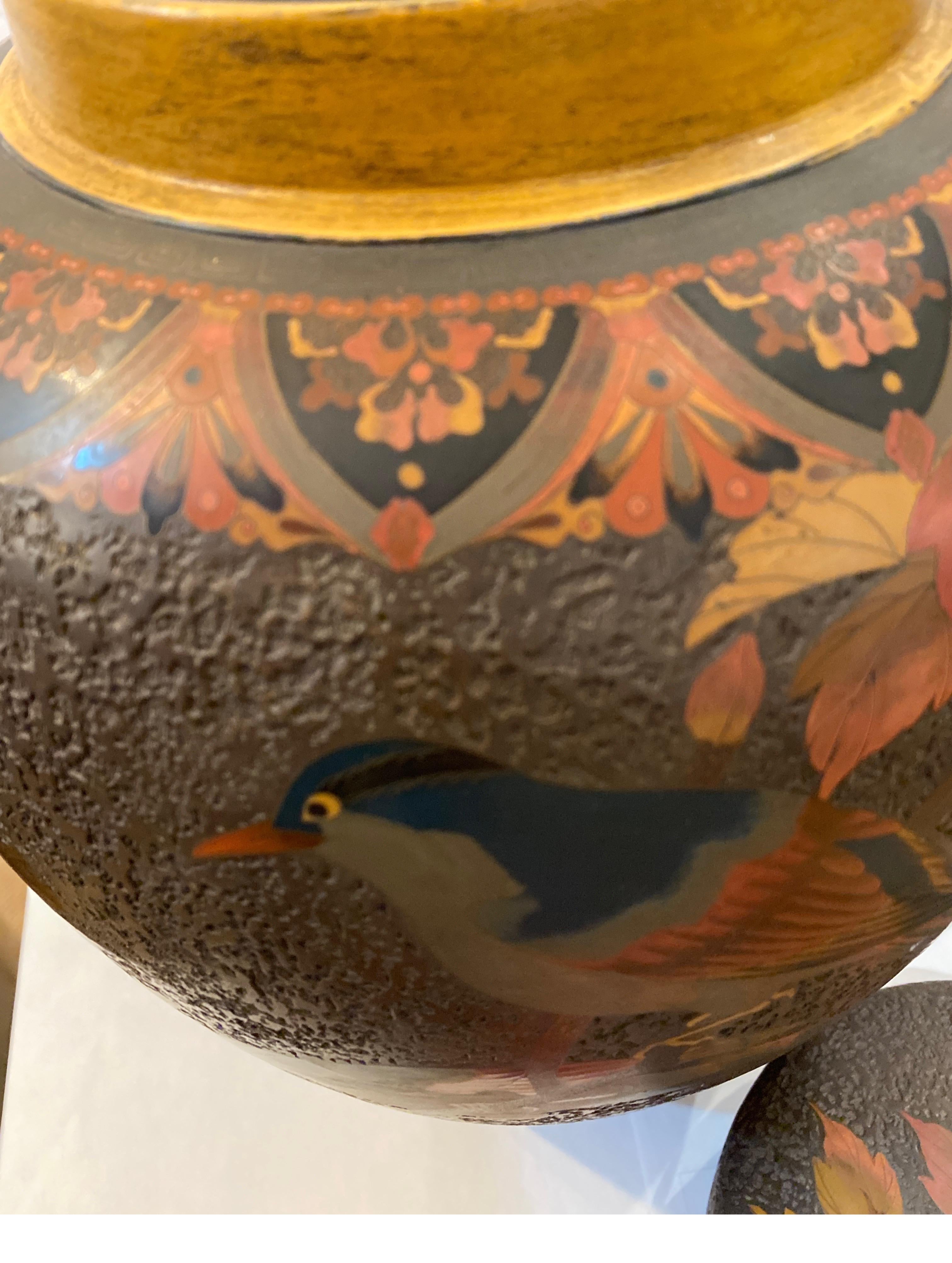 Stunning 19th Century Japanese Cloisonné over Porcelain Totai Ginger Jar 5