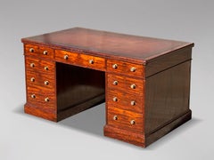 Stunning 19th Century Mahogany Partners Desk Stamped by Holland & Sons