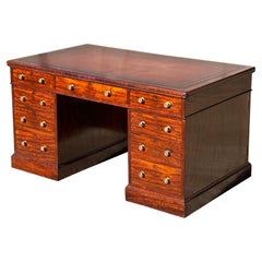 Antique Stunning 19th Century Mahogany Partners Desk Stamped by Holland & Sons