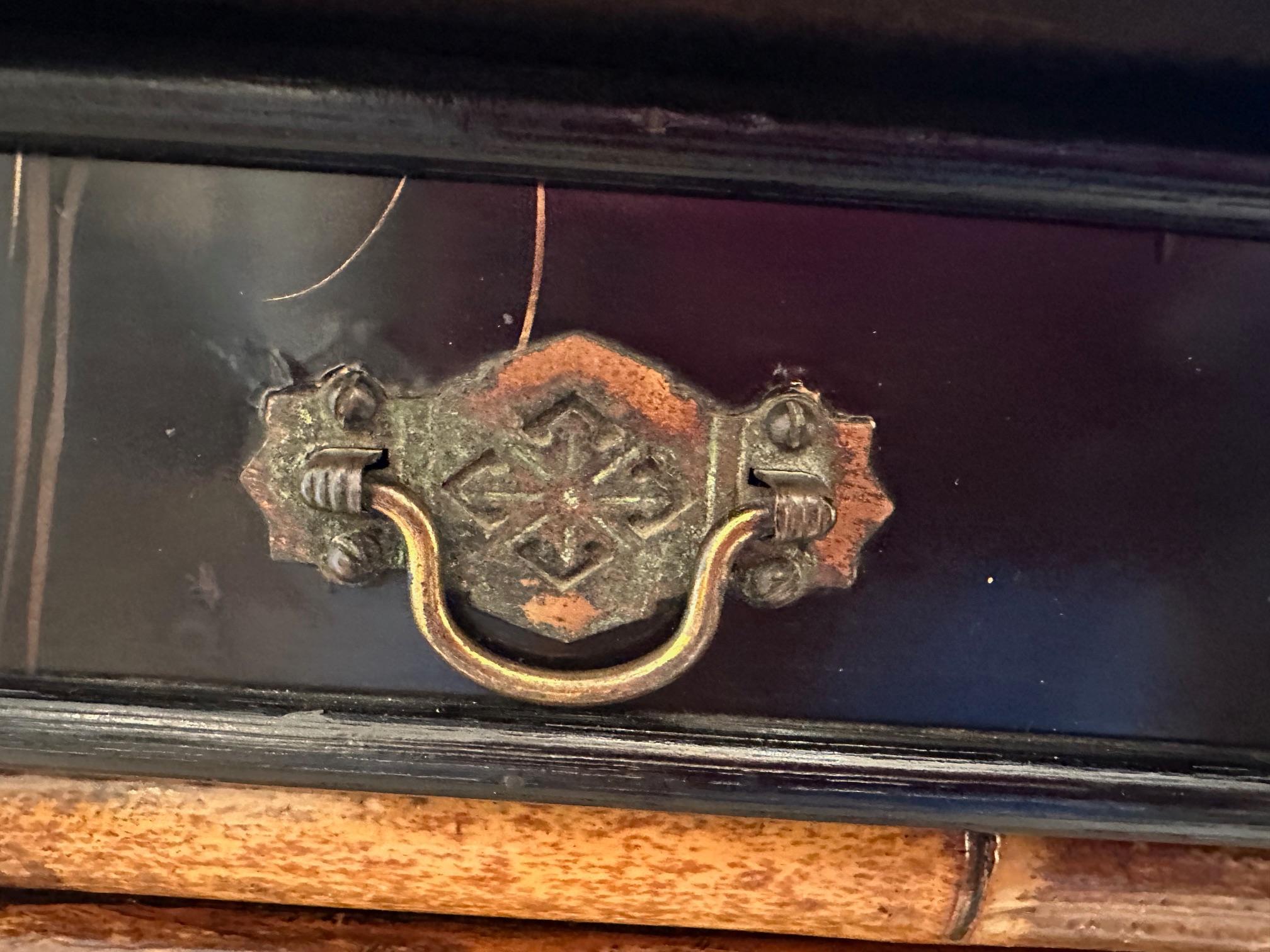 Atemberaubende 19. Jahrhundert Rattan & Bamboo Chinoiserie Etagere Kabinett im Angebot 8