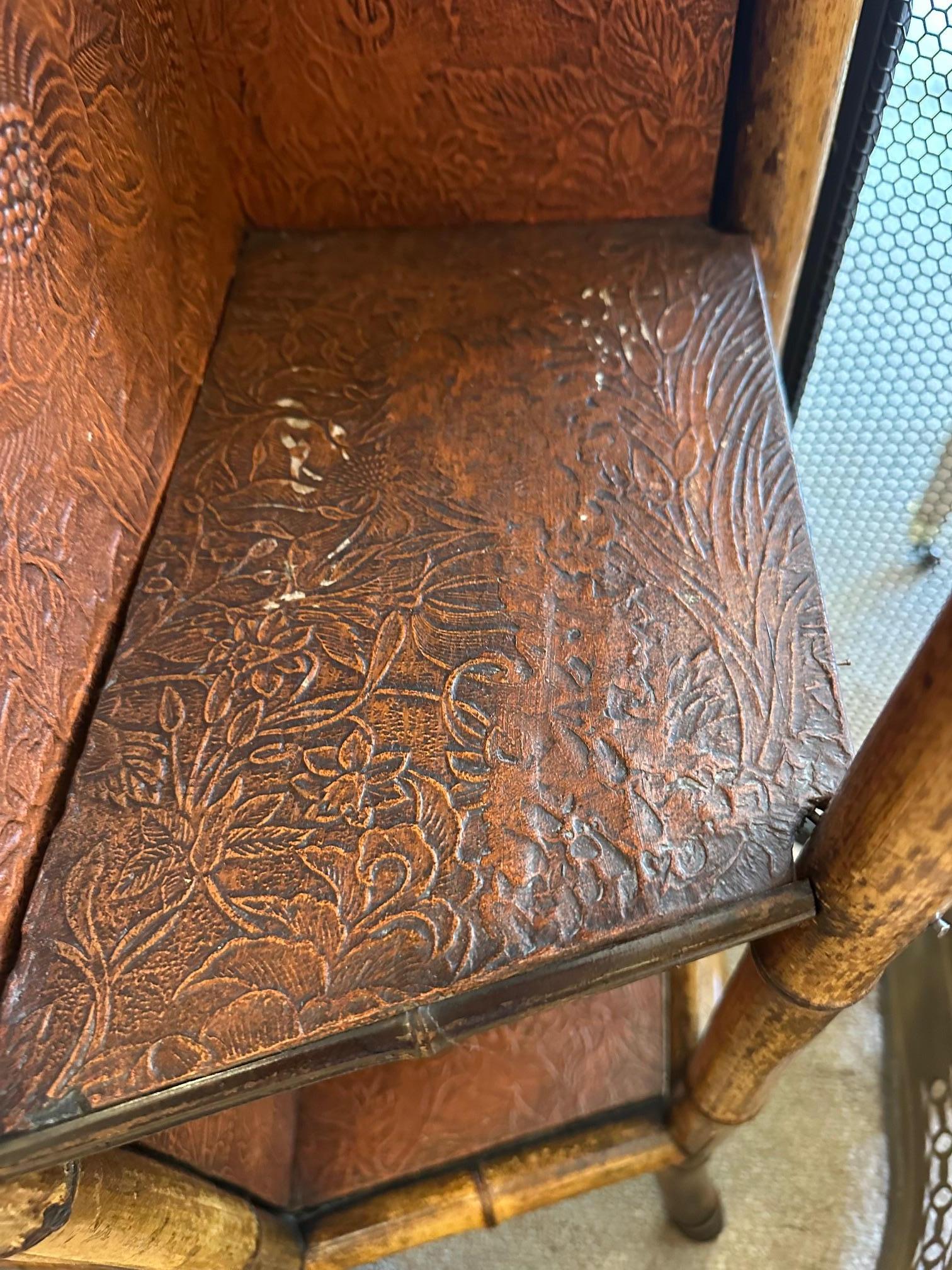 Atemberaubende 19. Jahrhundert Rattan & Bamboo Chinoiserie Etagere Kabinett im Angebot 3