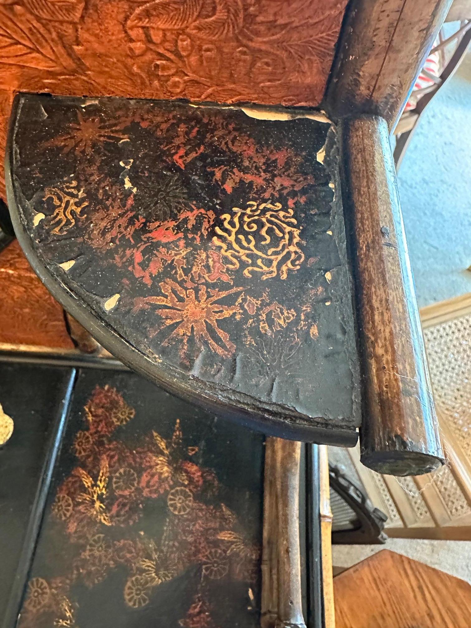 Atemberaubende 19. Jahrhundert Rattan & Bamboo Chinoiserie Etagere Kabinett im Angebot 4