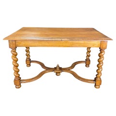 Used Stunning 19th Century Walnut French Barley Twist Center or Dining Table