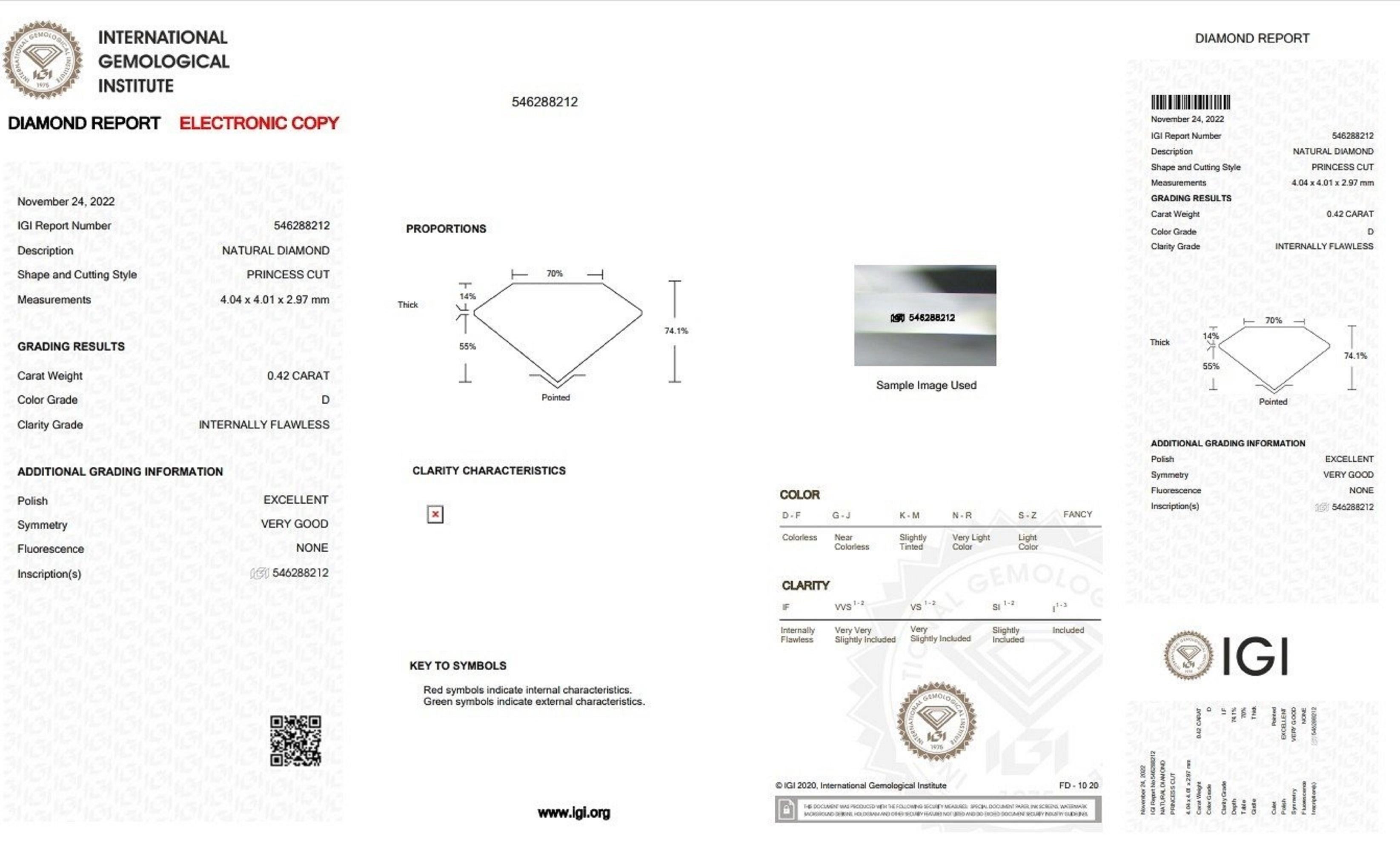 Stunning 2 Pcs Natural Diamonds with 0.82 Total Ct D IF, IGI Certificate In New Condition In רמת גן, IL