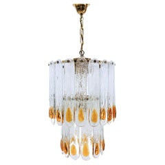 Stunning 2 Tier Murano Glass Pendant Light, 1960s, Two Available