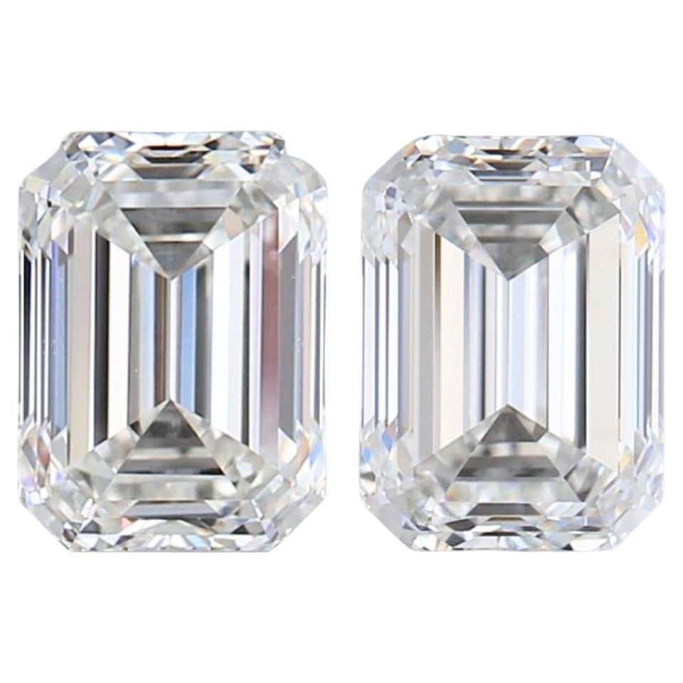Square Style Diamond Elegant 2.07ct Double Excellent Ideal Cut Pair of Square Diamonds -GIA ...