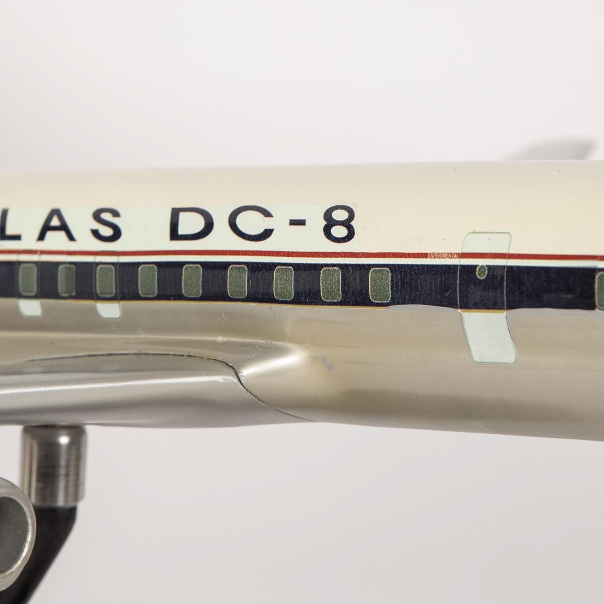 Stunning 20th Century American Aluminium Airplane Model, Douglas Dc-8 5