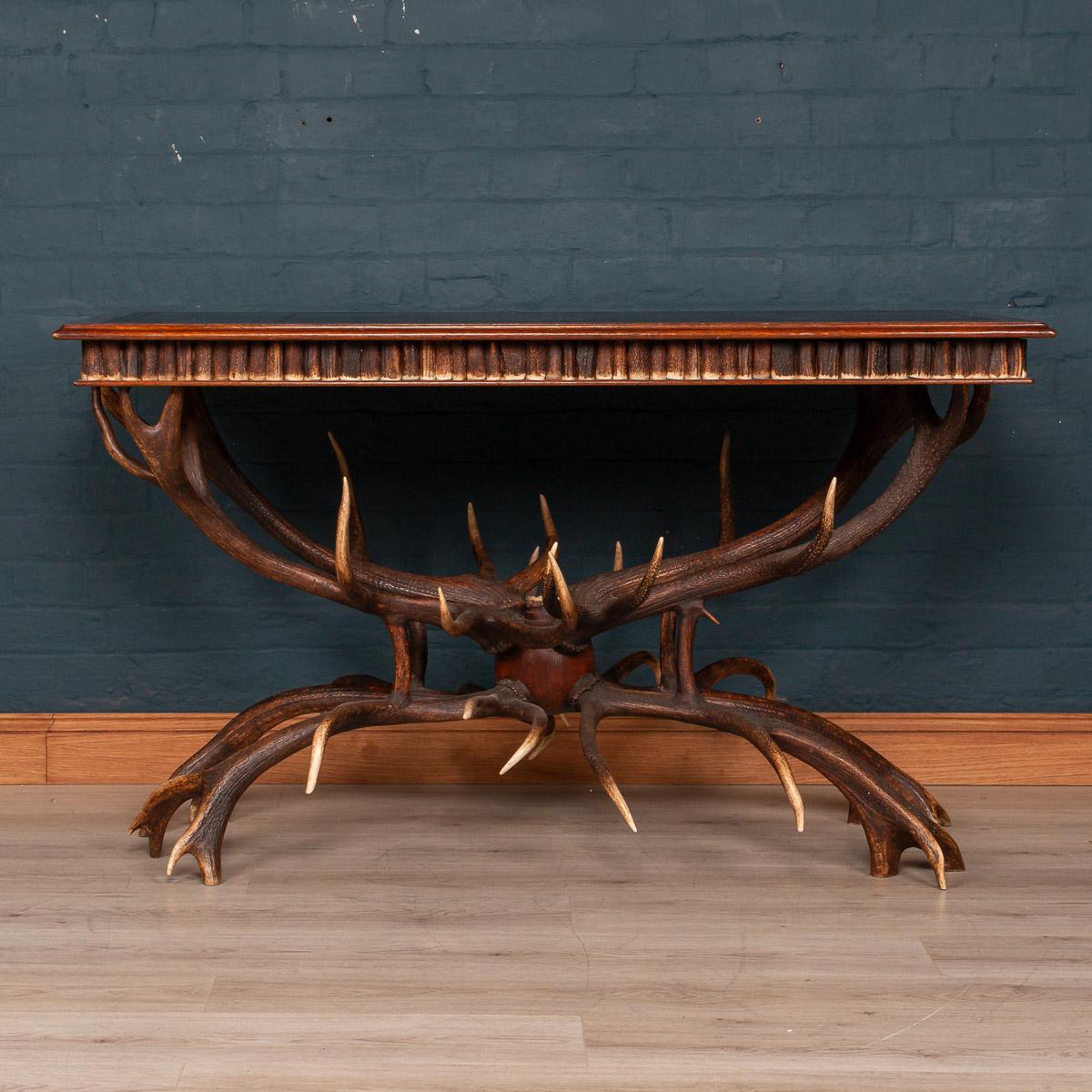 English Stunning 20th Century Antler Library Table by Anthony Redmile, London circa 1970