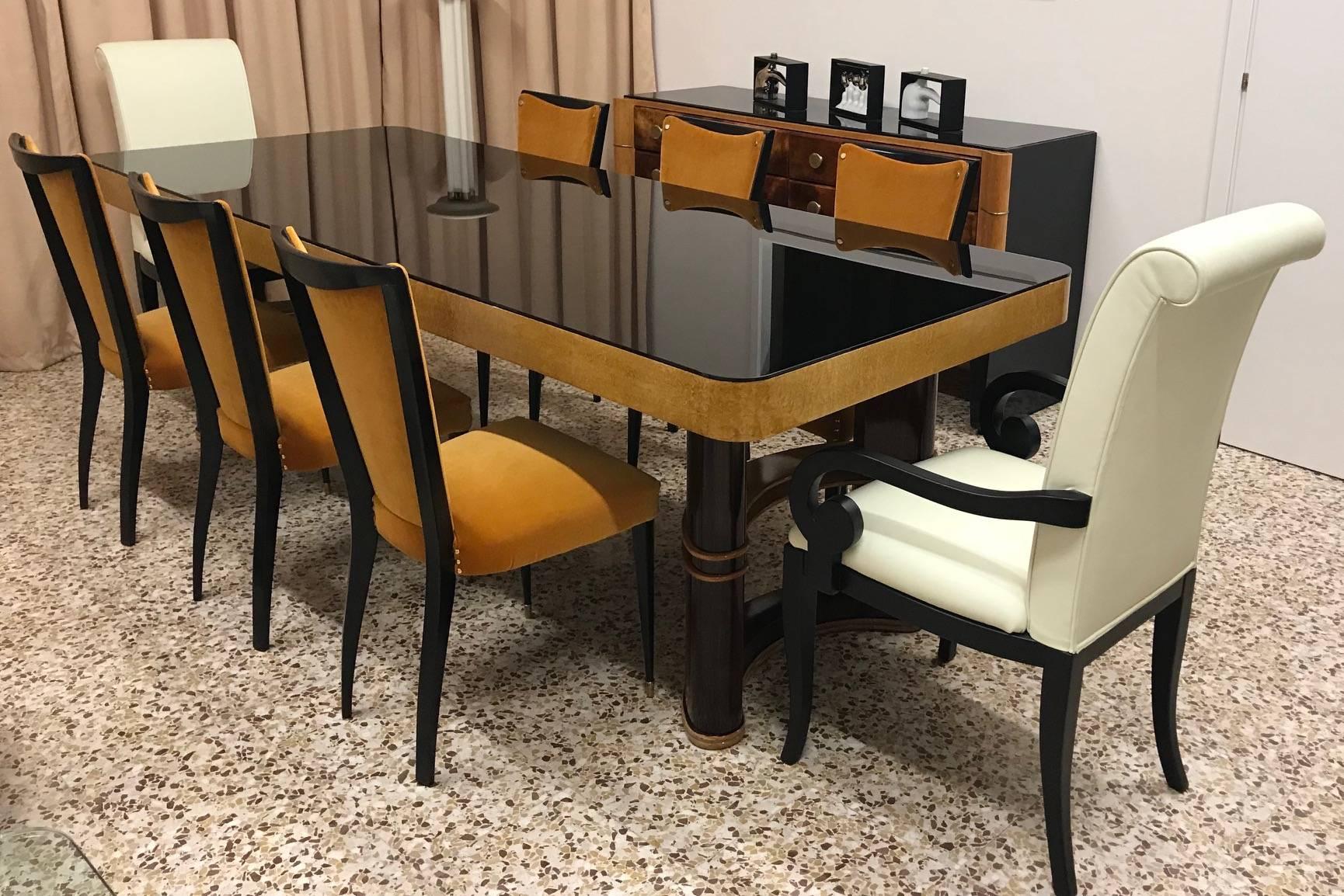 Glass Stunning 20th Century Art Deco Dining Table