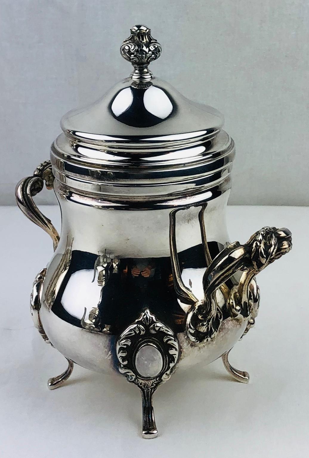 20th Century Five-Piece Silver Plate Tea and Coffee Service For Sale 3