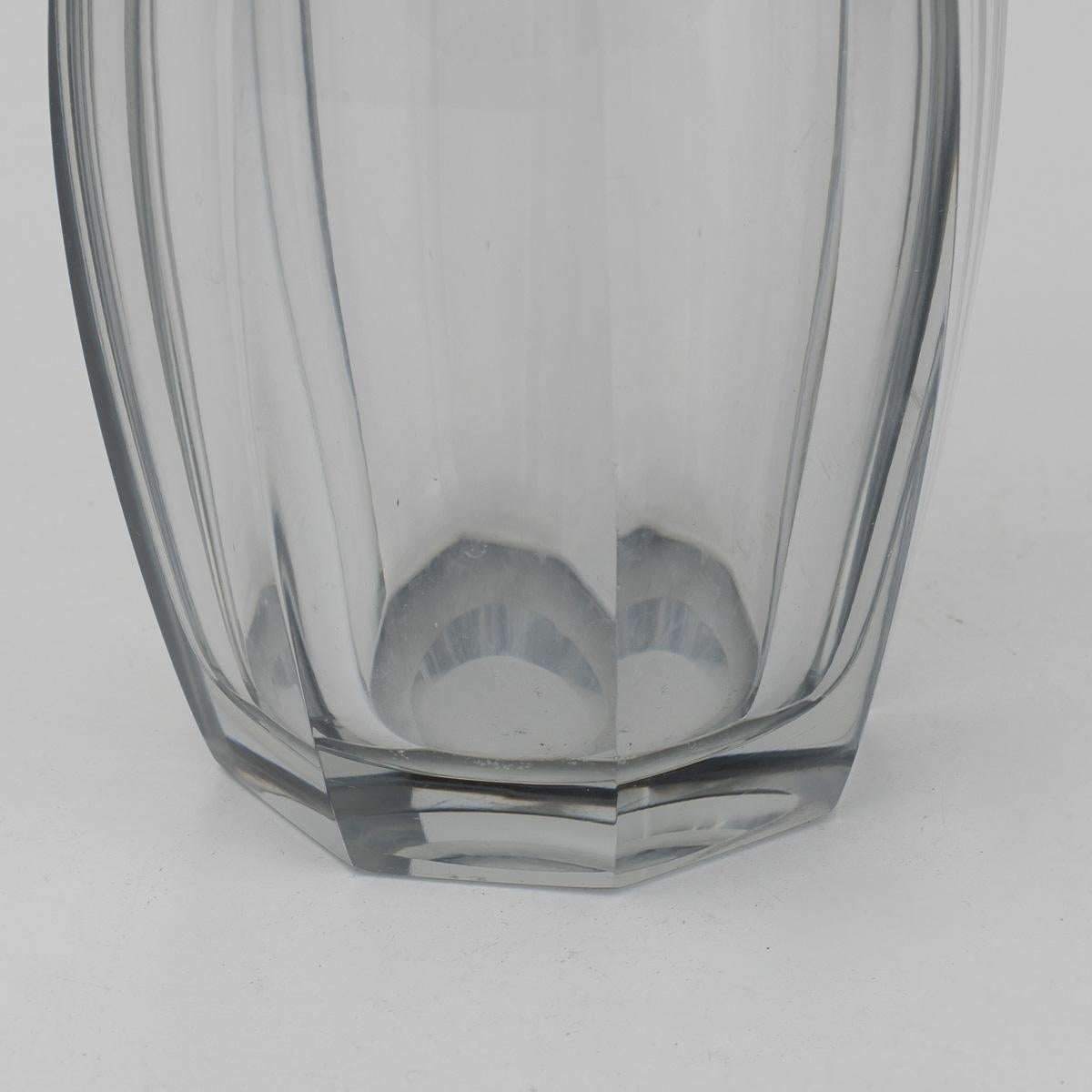 Stupendo decanter in argento massiccio e vetro tagliato Art Deco francese del XX secolo, 1920 ca. in vendita 3