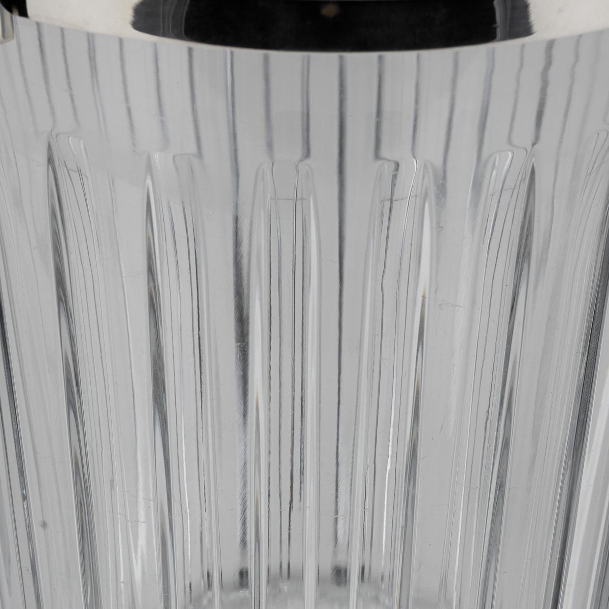 Atemberaubende 20. Jahrhundert Französisch versilbert & Baccarat Glas Weinkühler c.1960 im Angebot 6