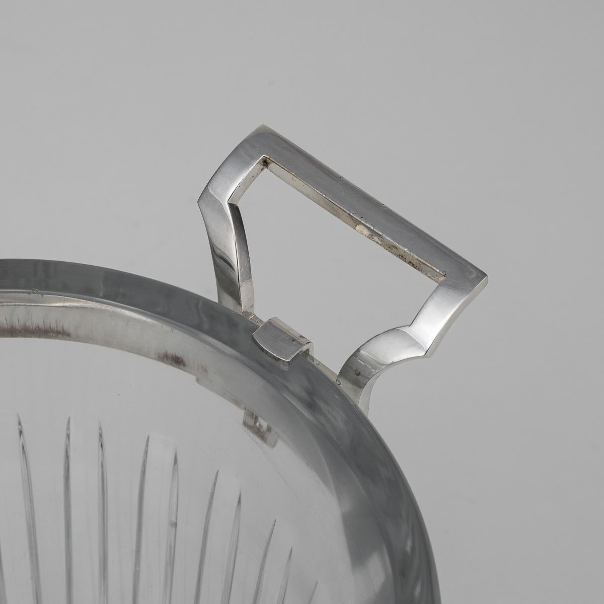 Atemberaubende 20. Jahrhundert Französisch versilbert & Baccarat Glas Weinkühler c.1960 im Angebot 1