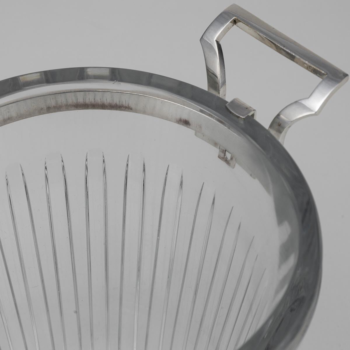 Atemberaubende 20. Jahrhundert Französisch versilbert & Baccarat Glas Weinkühler c.1960 im Angebot 2