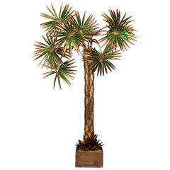 Stunning 20th Century Palm Tree Floor Lamp by Maison Jansen, circa 1970