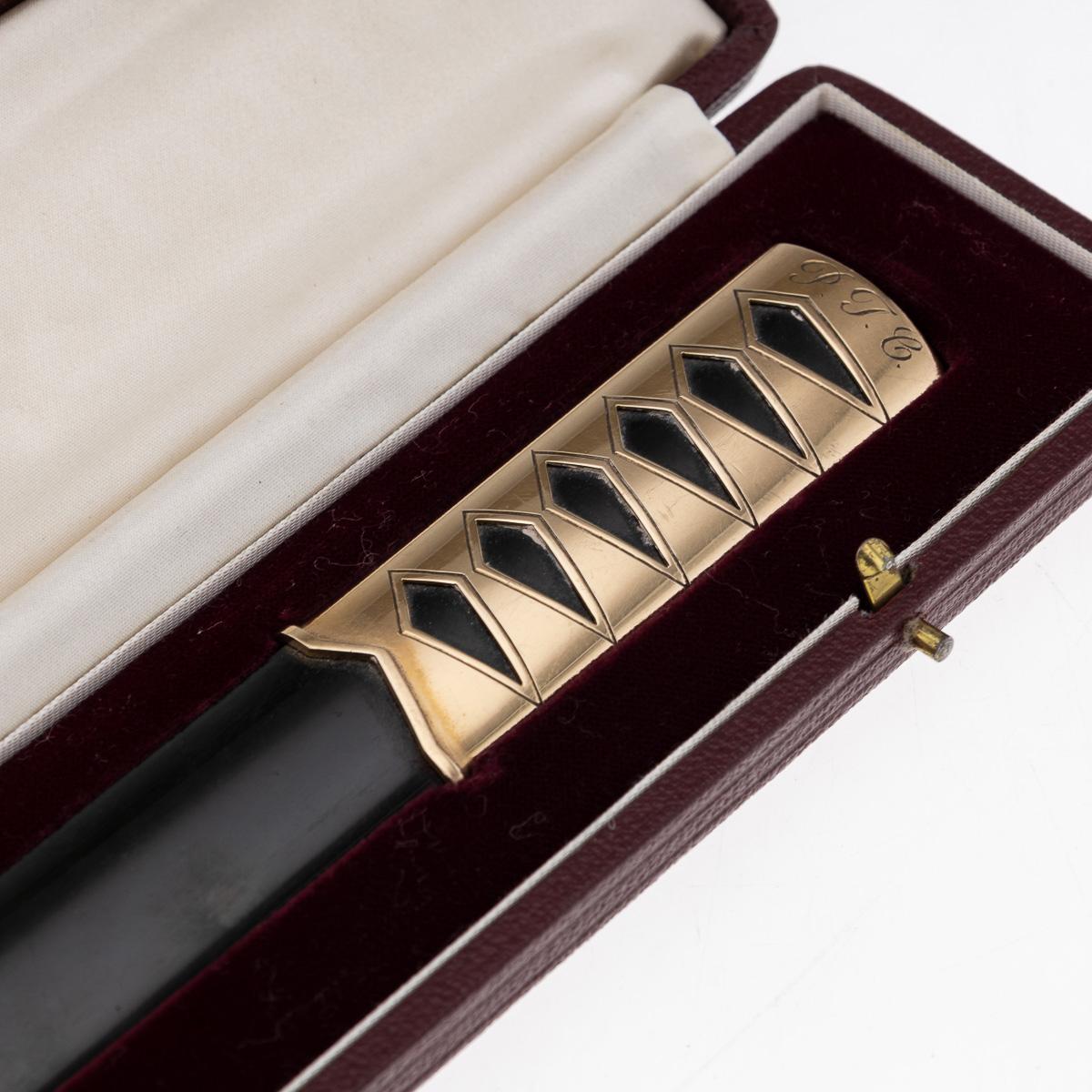 Atemberaubender Brieföffner aus 9 Karat Gold und Nephrit von Asprey & Co aus dem 20. Jahrhundert, London um 1971 im Angebot 8