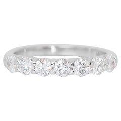 Stunning 2.10ct Diamonds 7-Stone Ring in 18k White Gold - GIA Certified