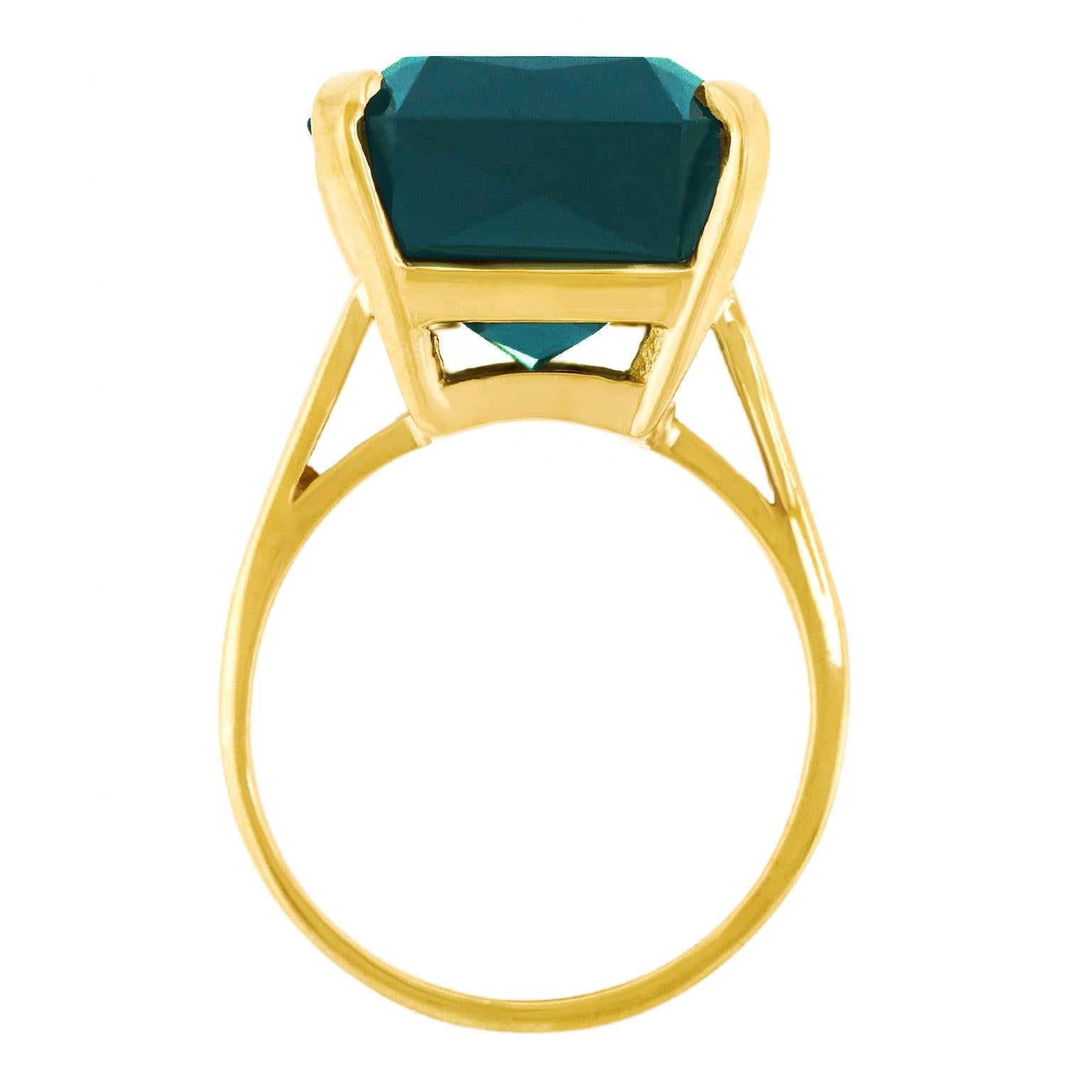 Stunning 22.25ct Blue-Green Tourmaline Ring 5