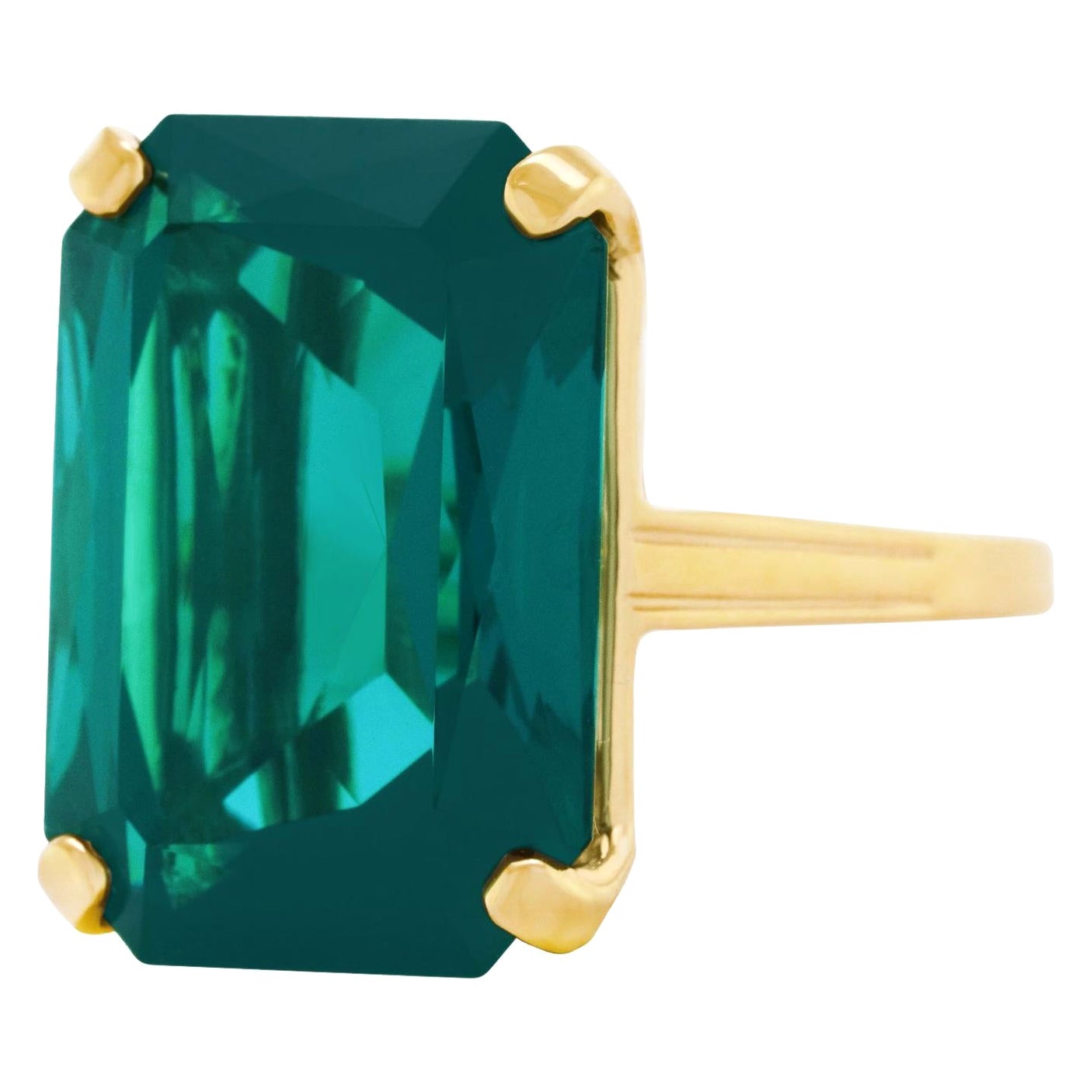 Atemberaubender 22,25 Karat blau-grüner Turmalinring