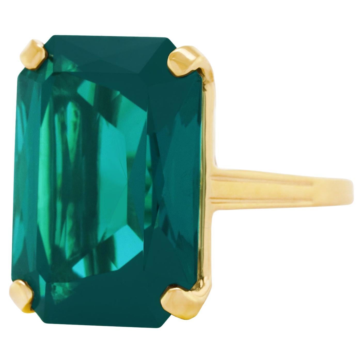 Stunning 22.25ct Blue-Green Tourmaline Ring