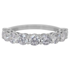 Stunning 2.23ct Diamonds Half-Eternity Ring in 18k White Gold - IGI Certified