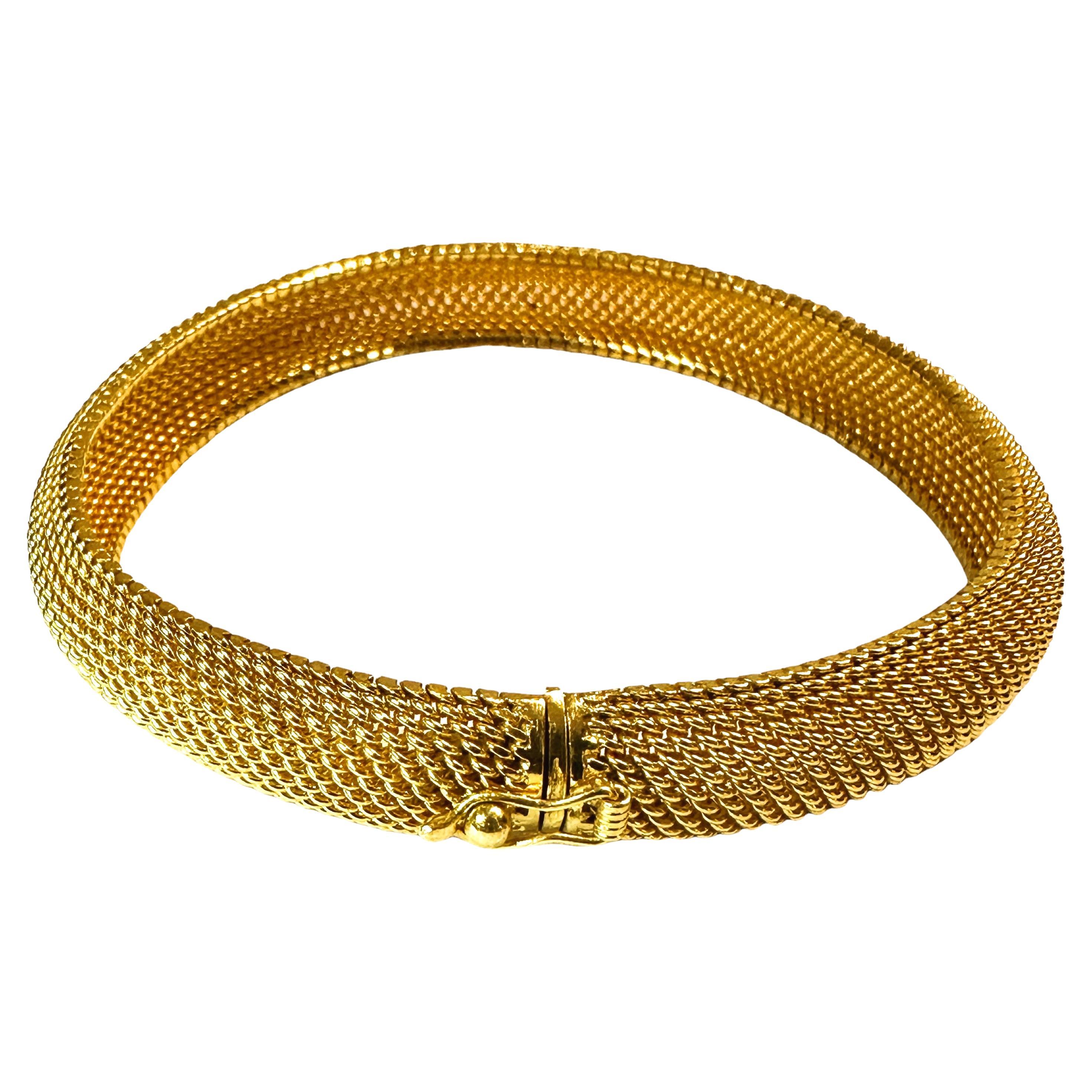 Stunning 22K Yellow Gold Woven Caviar Bracelet 30.59 Grams