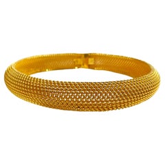 Stupendo bracciale di caviale intrecciato in oro giallo 22K da 30,59 grammi