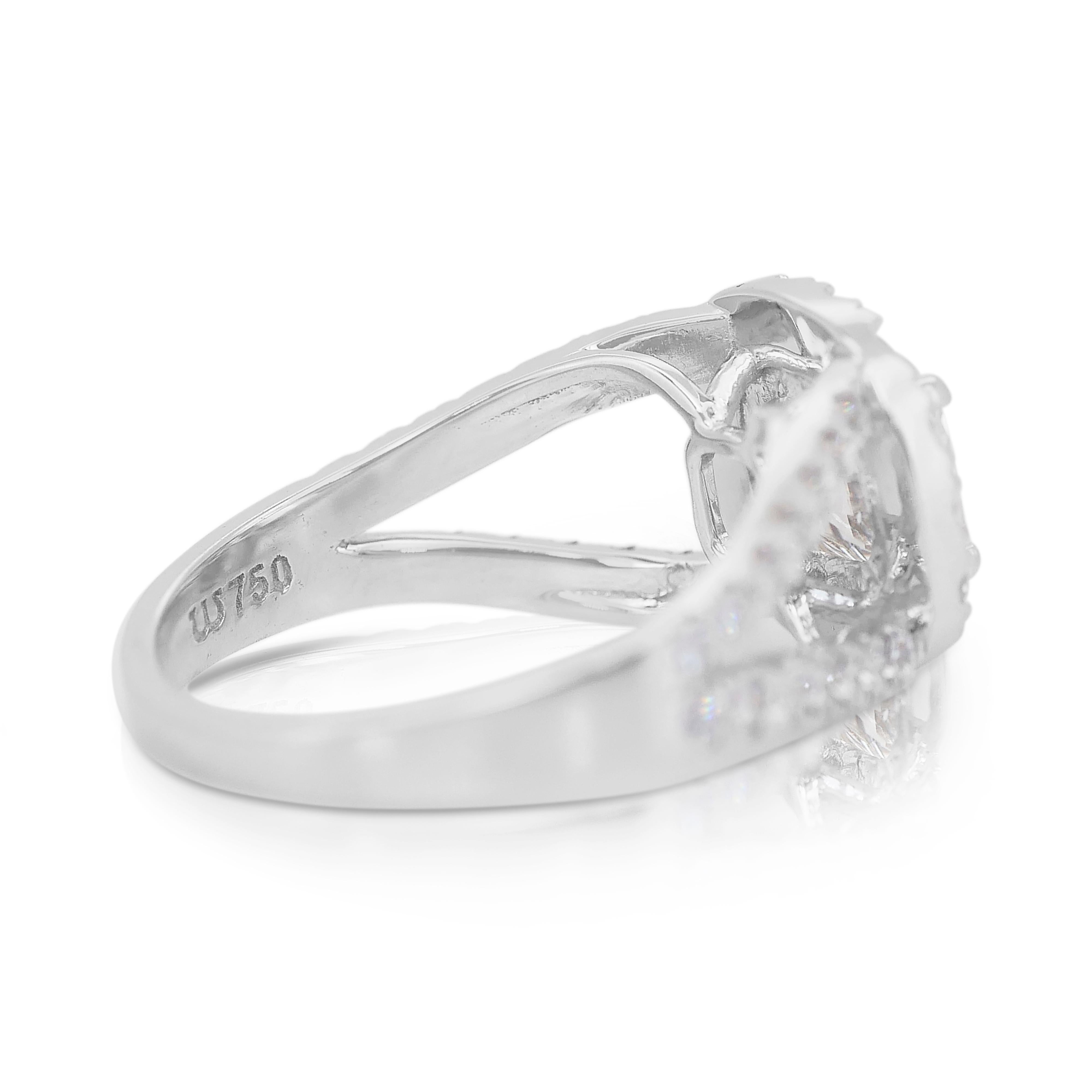 Cushion Cut Stunning 2.53ct Diamonds Halo Ring in 18k White Gold - IGI Certified