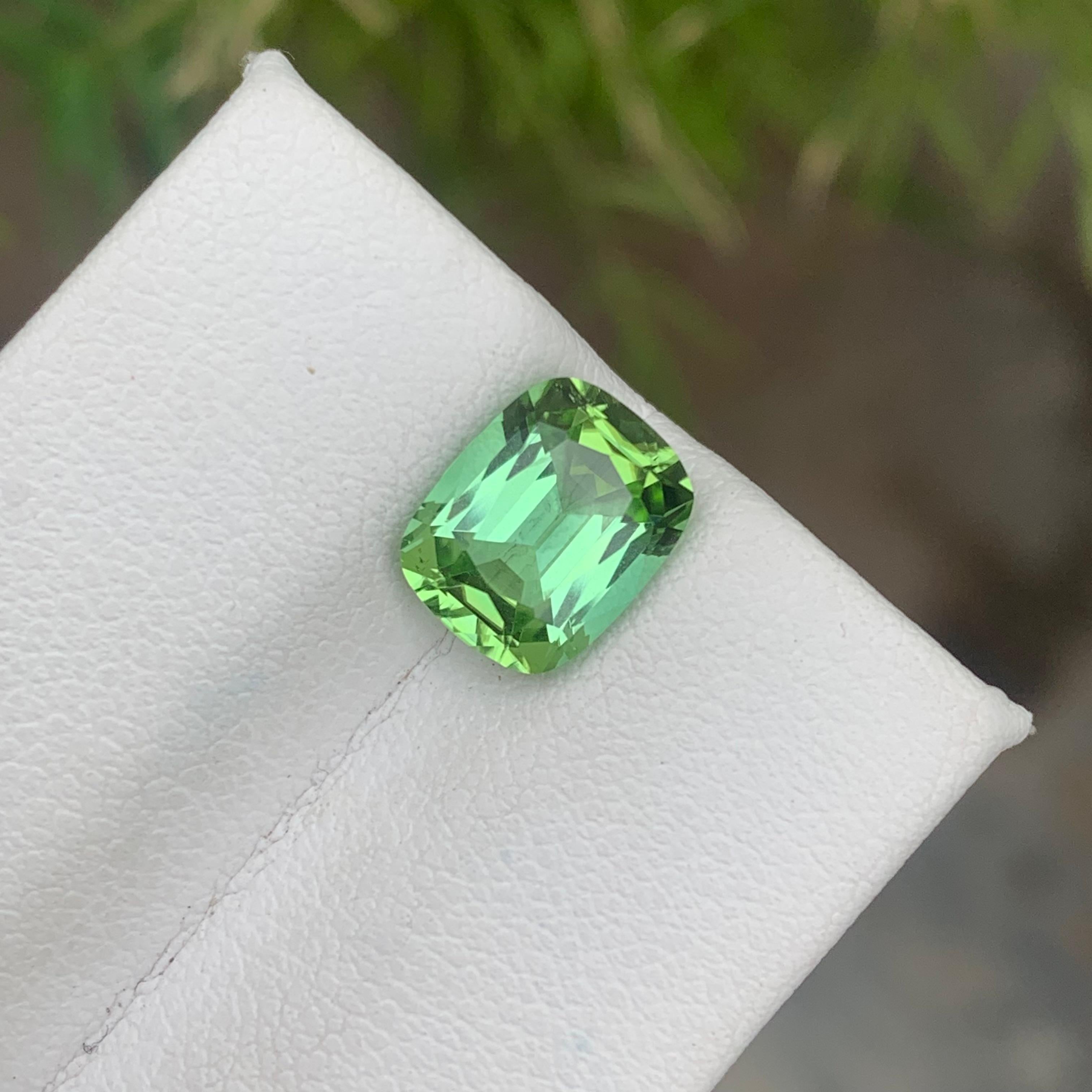 Stunning 2.65 Carat Natural Loose Tourmaline Ring Cushion Cut From Afghanistan For Sale 5