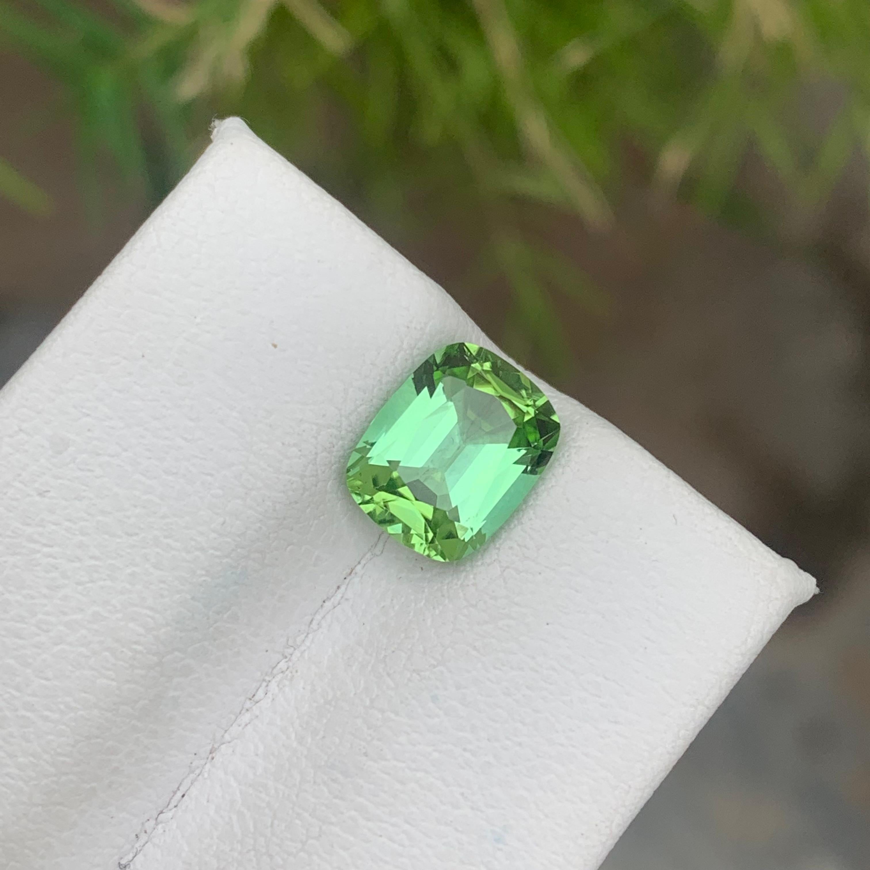 Stunning 2.65 Carat Natural Loose Tourmaline Ring Cushion Cut From Afghanistan For Sale 6