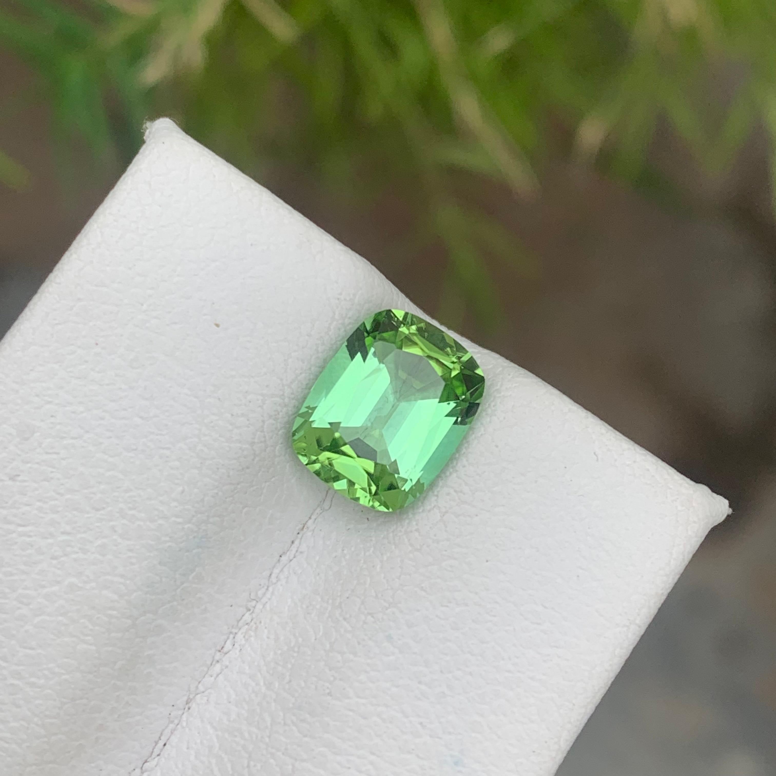Stunning 2.65 Carat Natural Loose Tourmaline Ring Cushion Cut From Afghanistan For Sale 7