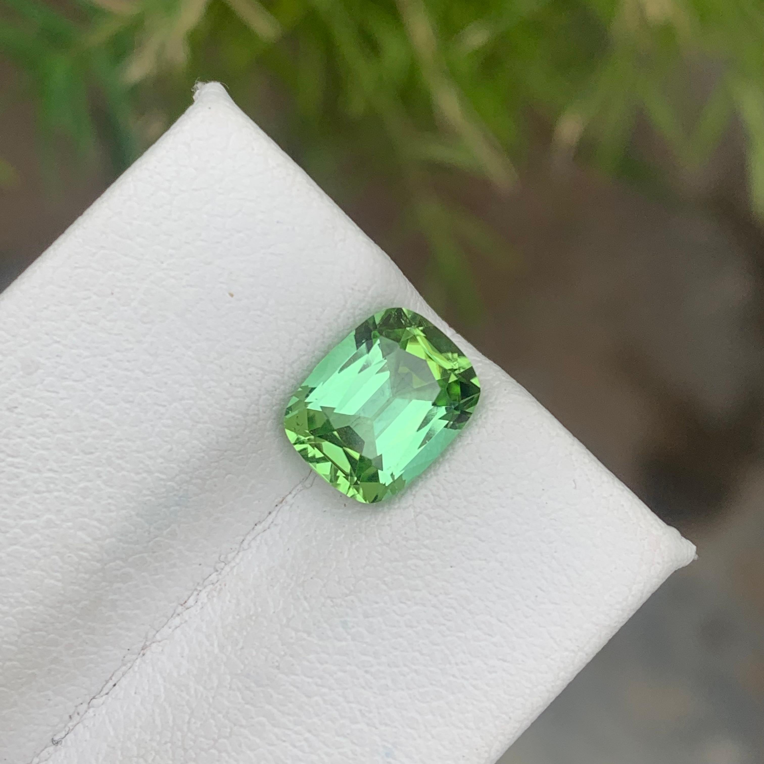 Stunning 2.65 Carat Natural Loose Tourmaline Ring Cushion Cut From Afghanistan For Sale 8