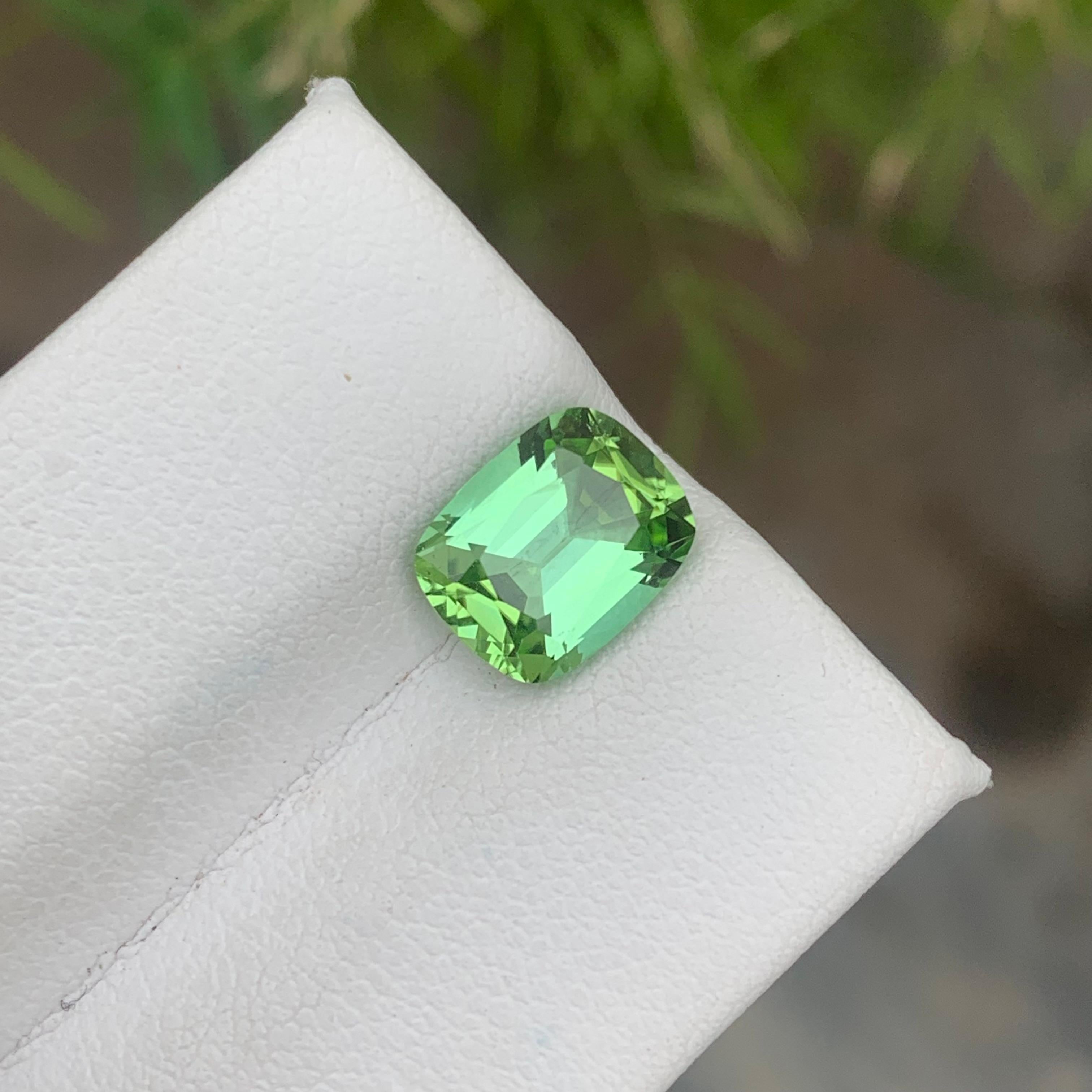 Stunning 2.65 Carat Natural Loose Tourmaline Ring Cushion Cut From Afghanistan For Sale 9