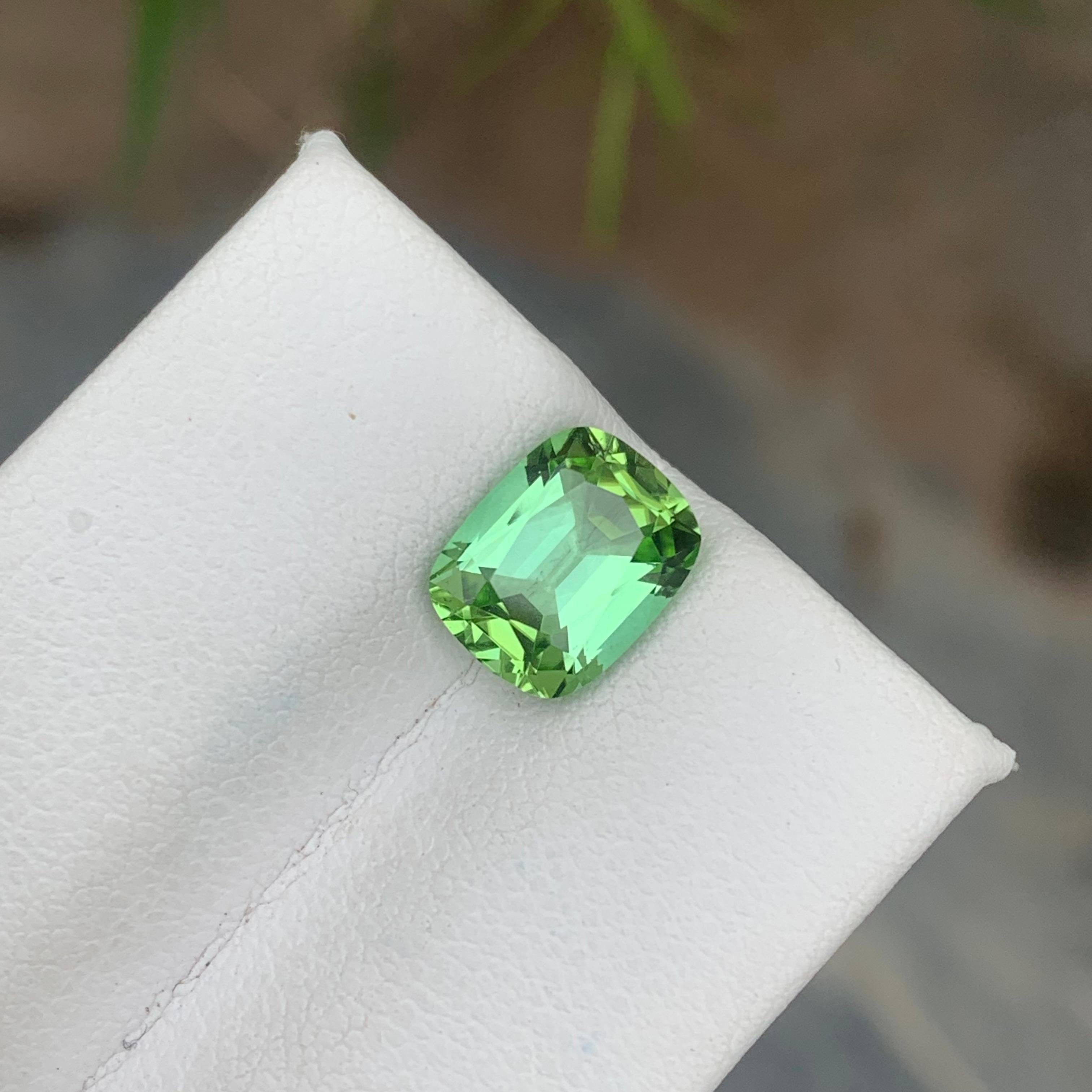 Arts and Crafts Stunning 2.65 Carat Natural Loose Tourmaline Ring Cushion Cut From Afghanistan For Sale