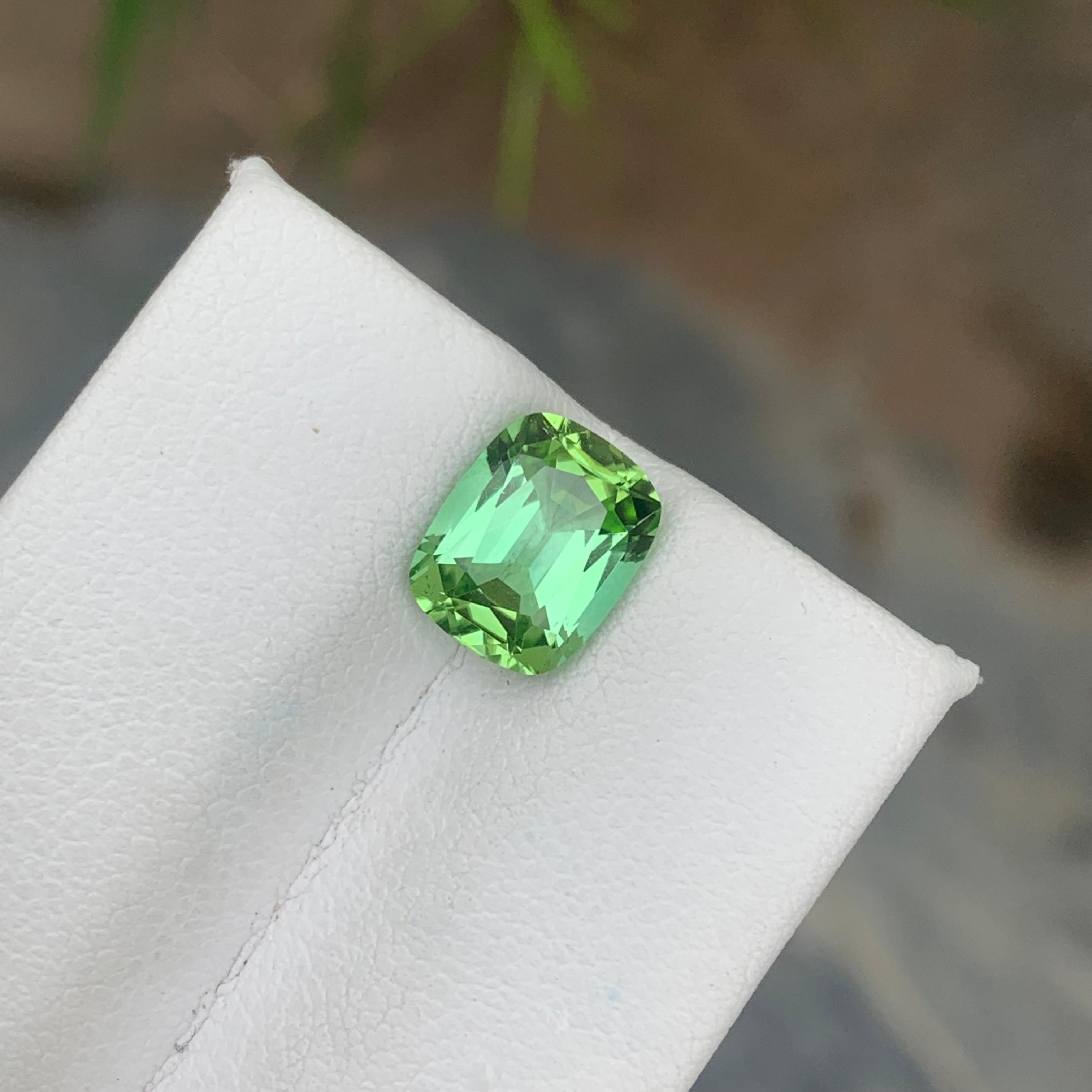 Stunning 2.65 Carat Natural Loose Tourmaline Ring Cushion Cut From Afghanistan In New Condition For Sale In Peshawar, PK