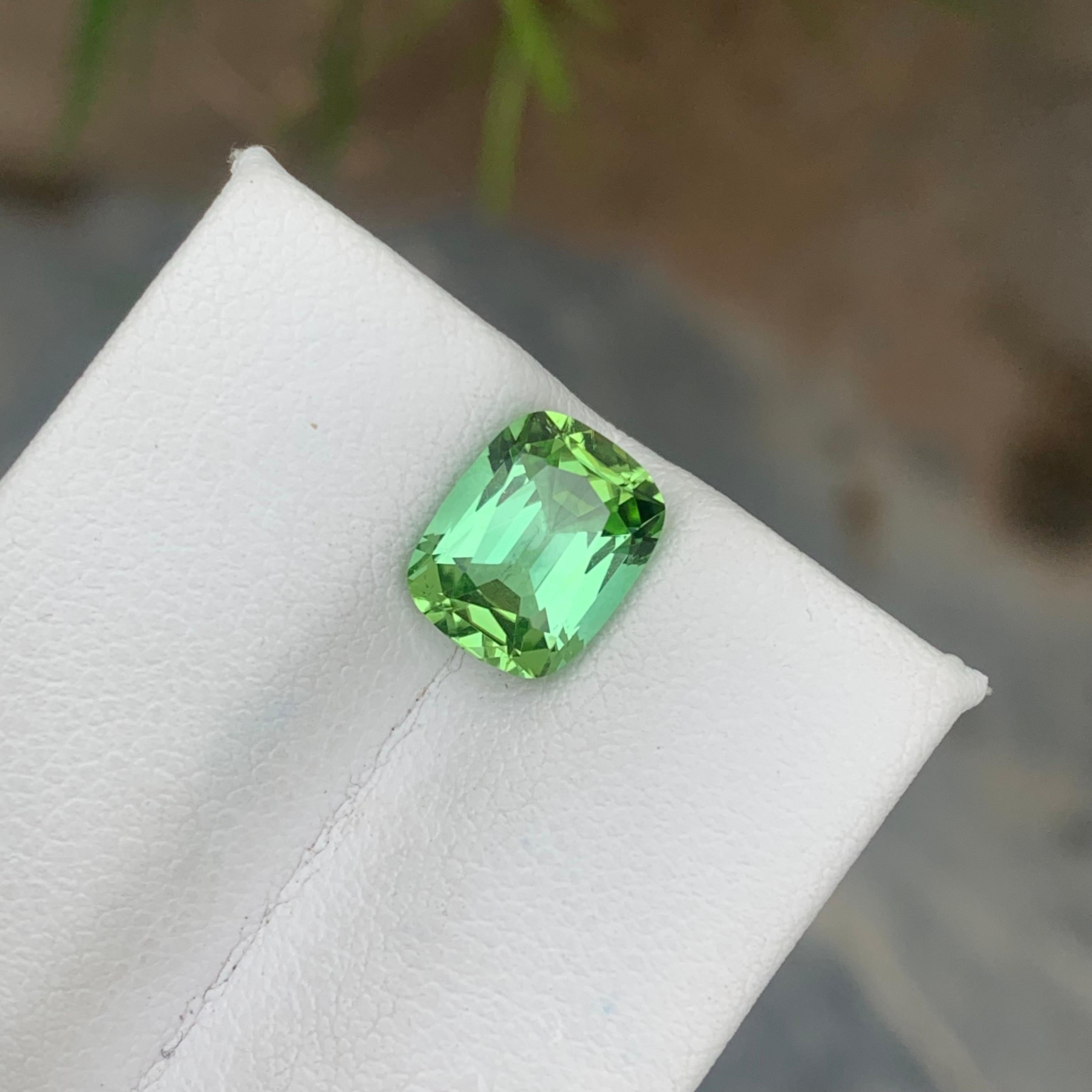 Stunning 2.65 Carat Natural Loose Tourmaline Ring Cushion Cut From Afghanistan For Sale 1