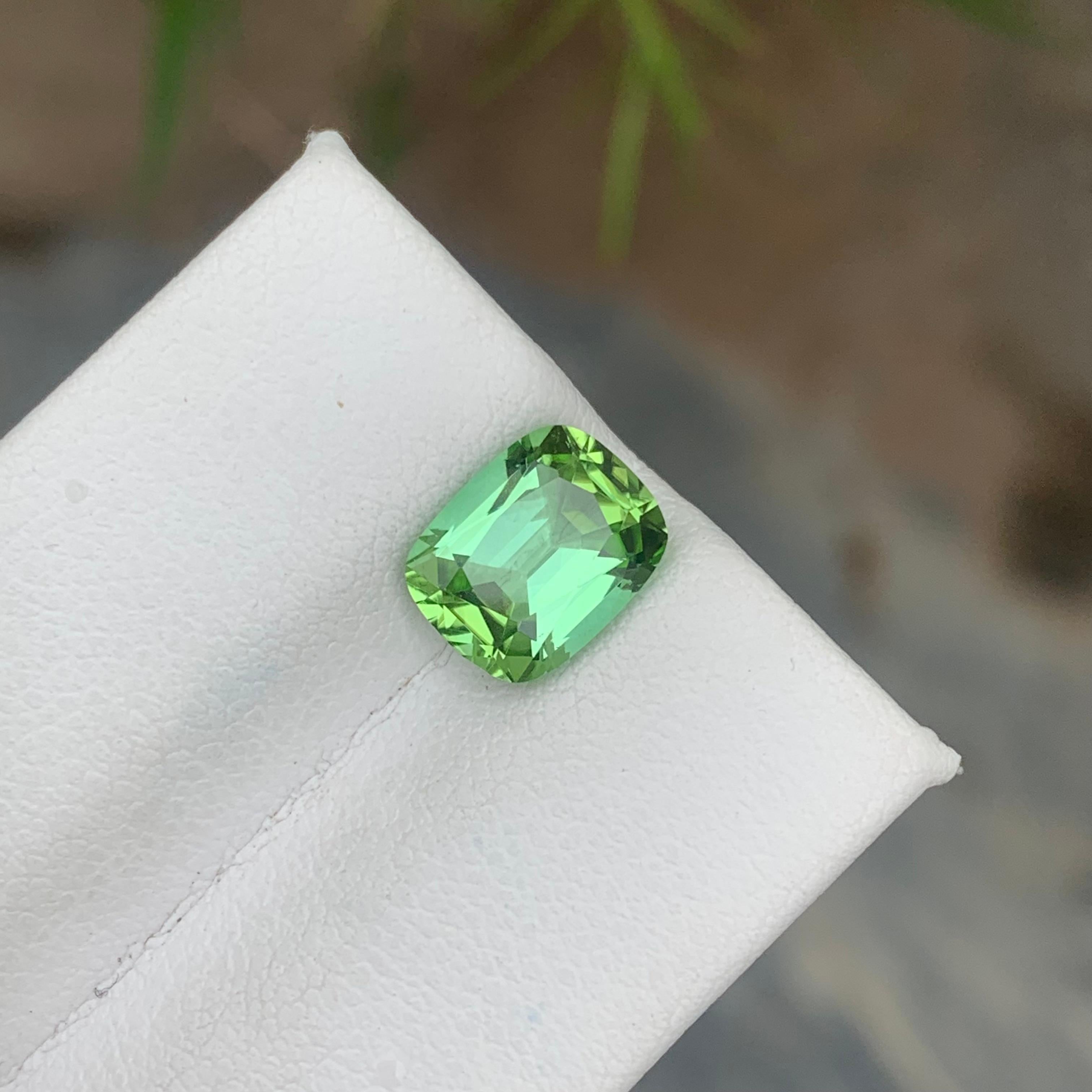Stunning 2.65 Carat Natural Loose Tourmaline Ring Cushion Cut From Afghanistan For Sale 2